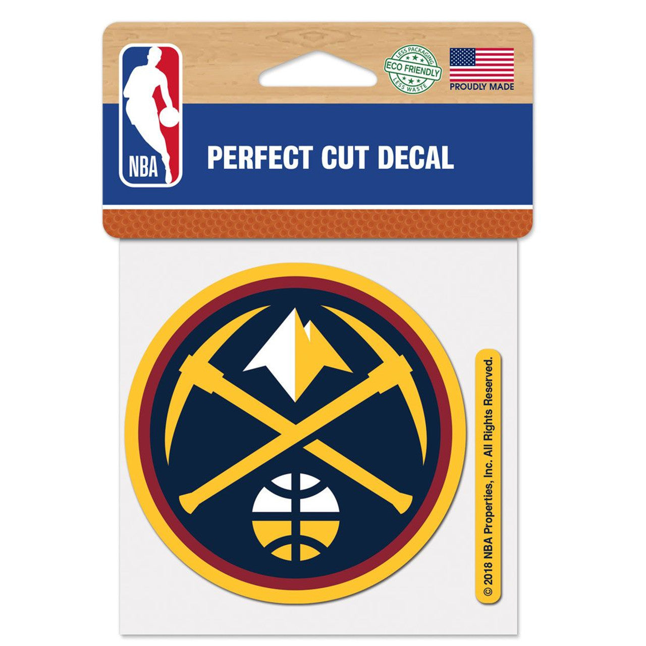 Denver Nuggets Decal 4x4 Perfect Cut Color - Special Order - Sports Collectibles, Sports Memorabilia, Sports Fan Shop, Sports Gifts