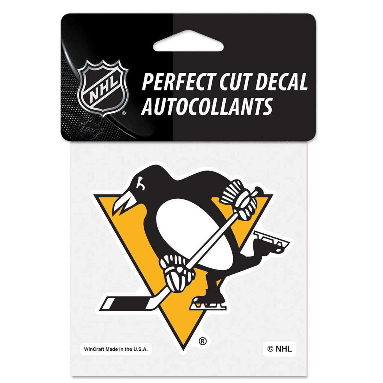 Pittsburgh Penguins Decal 4x4 Perfect Cut Color - Sports Collectibles, Sports Memorabilia, Sports Fan Shop, Sports Gifts