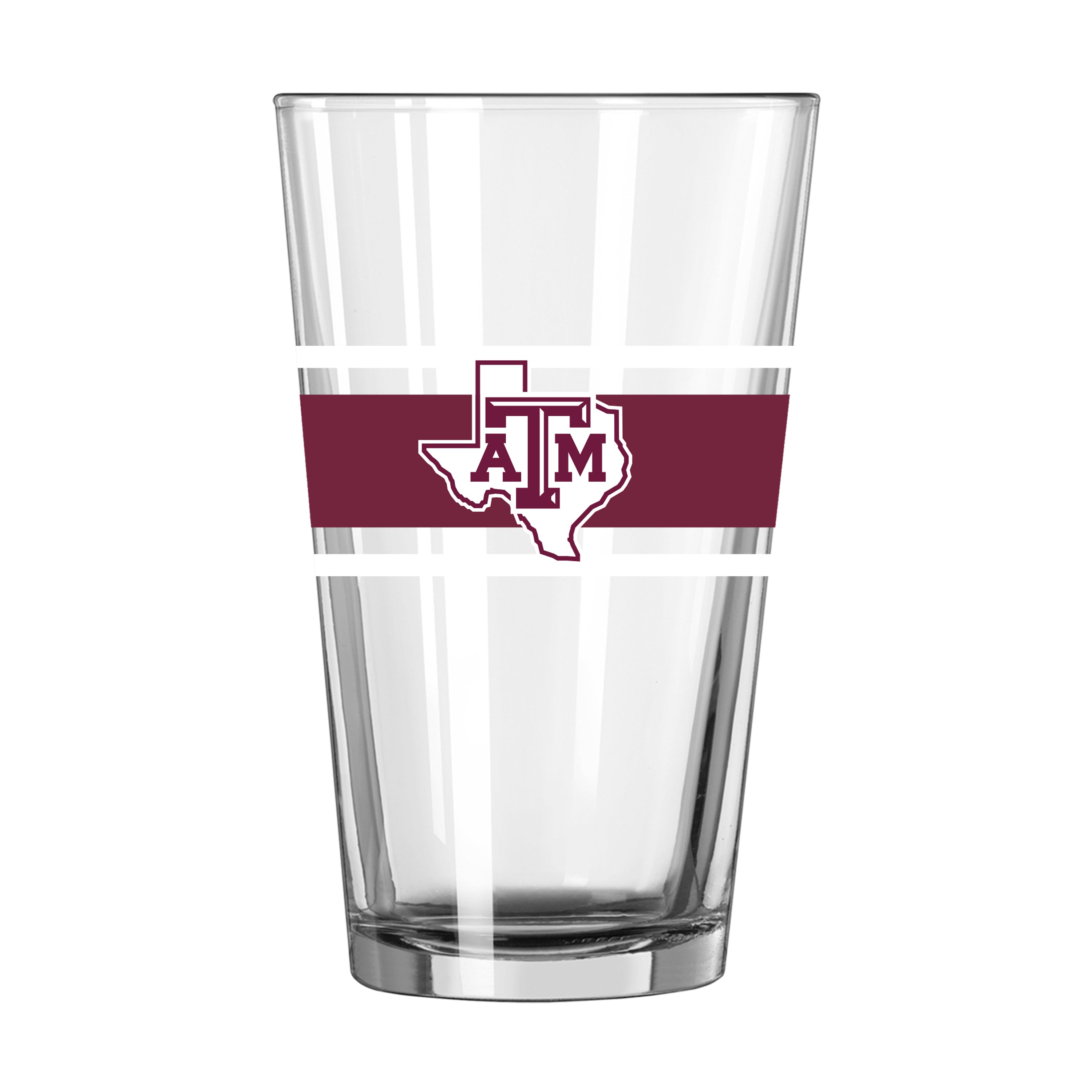Texas A&M 16oz Stripe Pint Glass