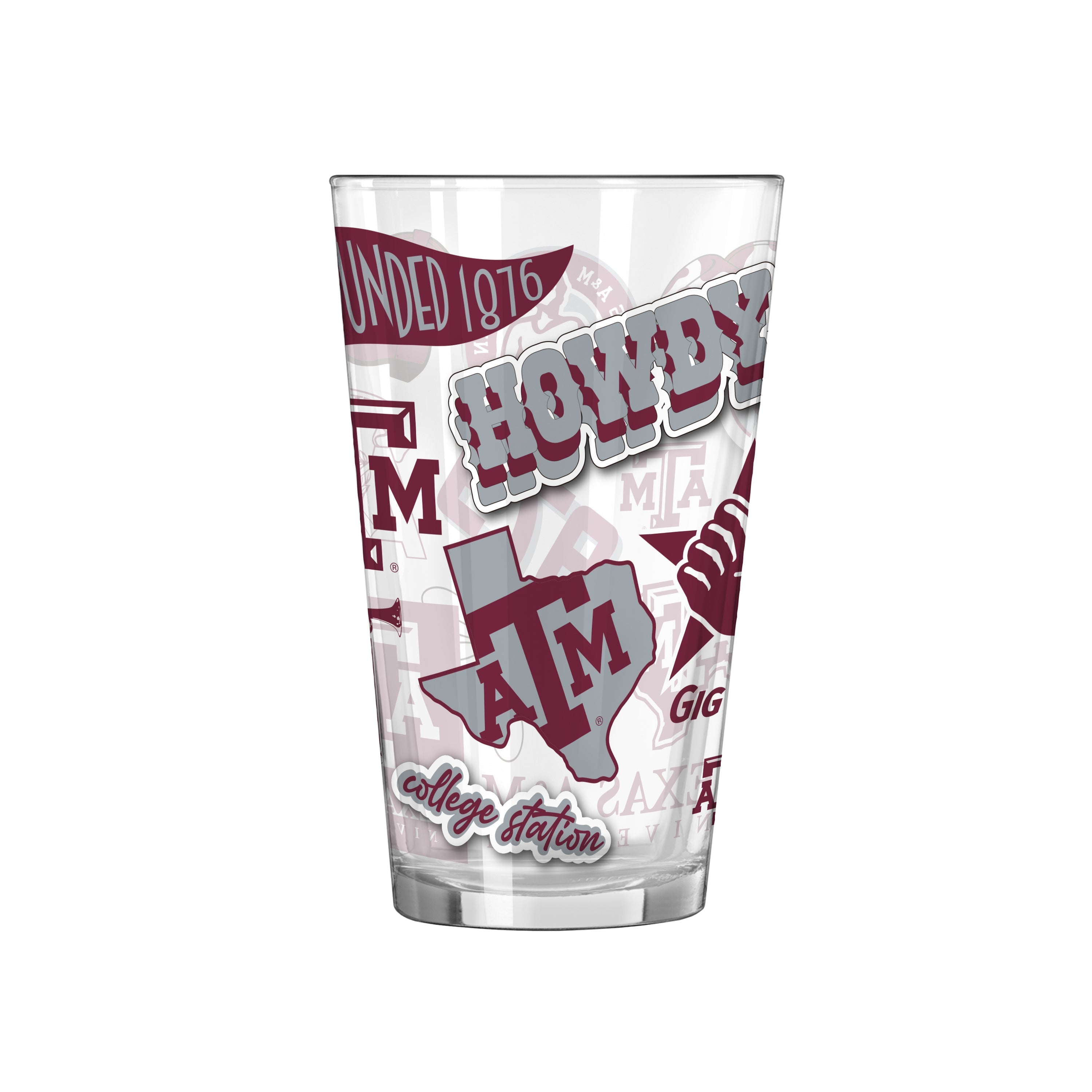 Texas A&M 16oz Native Pint Glass