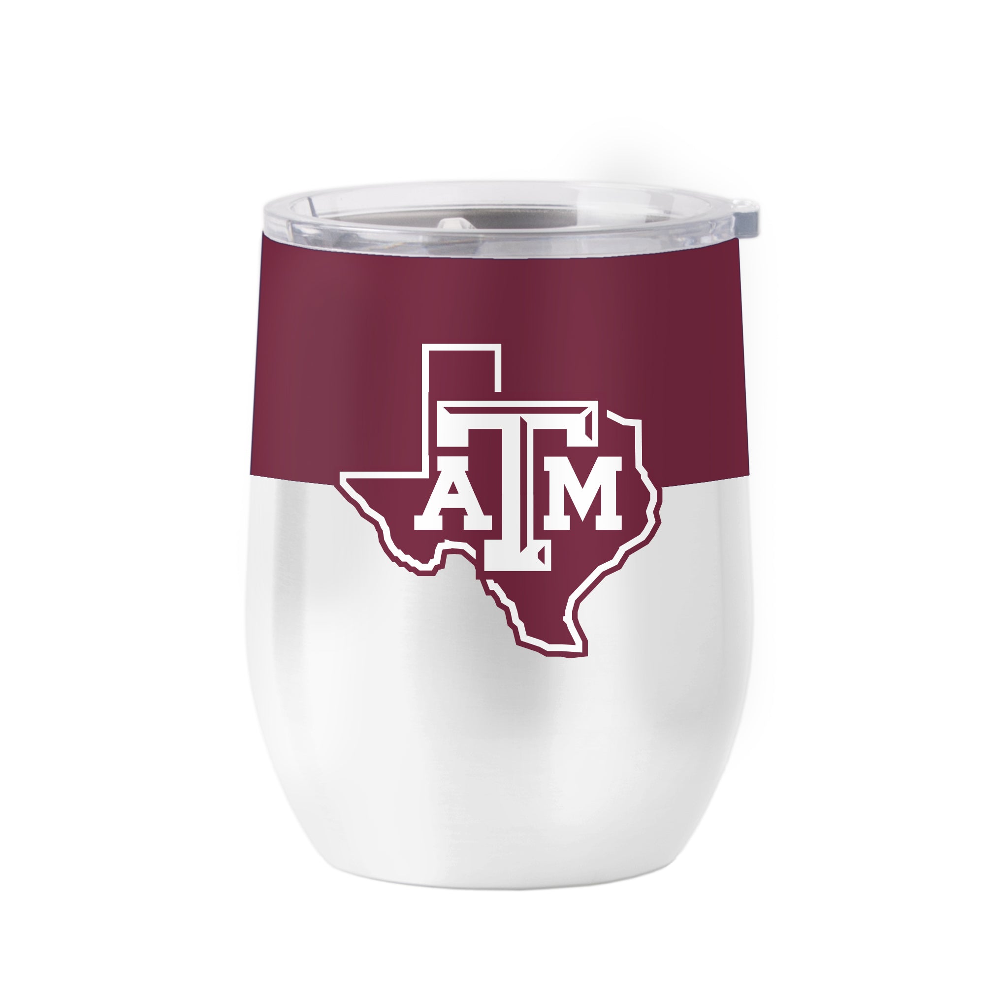 Texas A&M 16oz Colorblock Stainless Curved Beverage