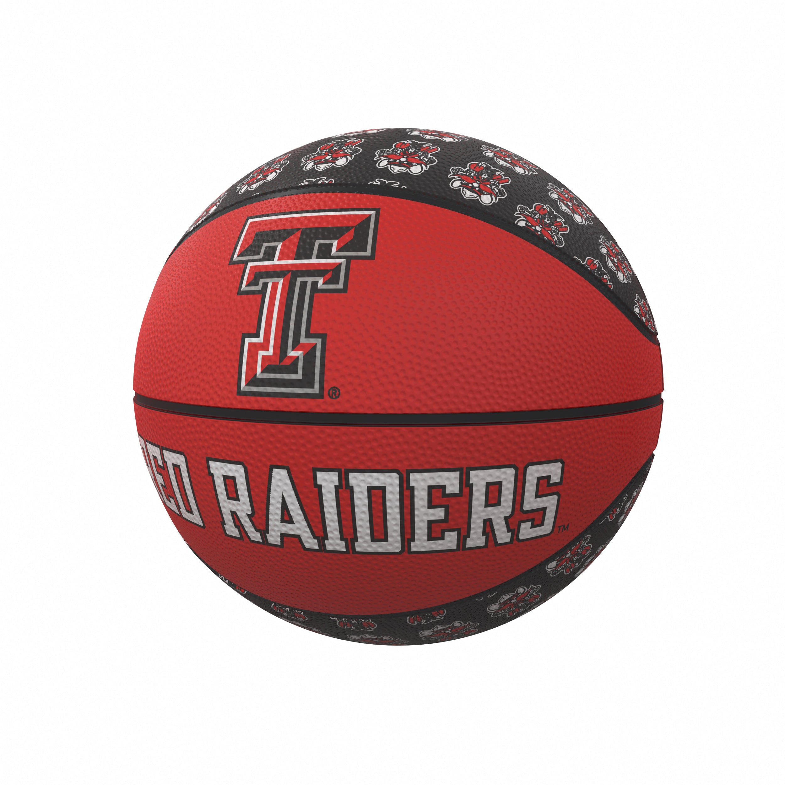 Texas Tech Repeating Logo Mini-Size Rubber Basketball