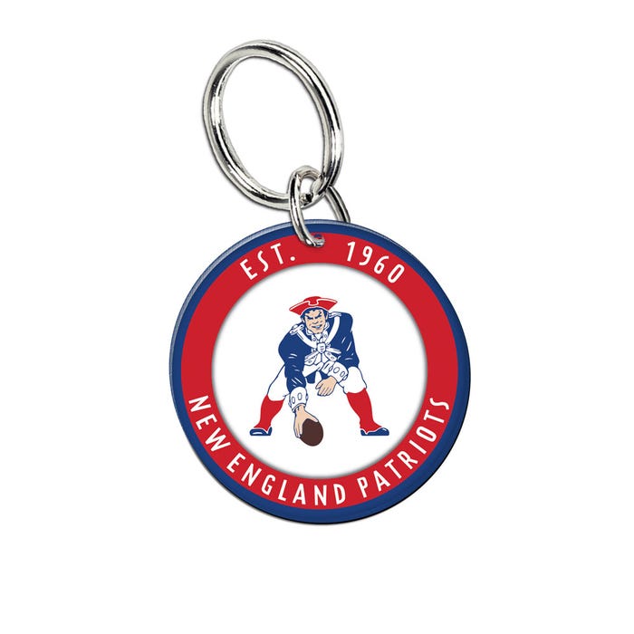 New England Patriots Retro Ring Collection Premium Acrylic Key Ring