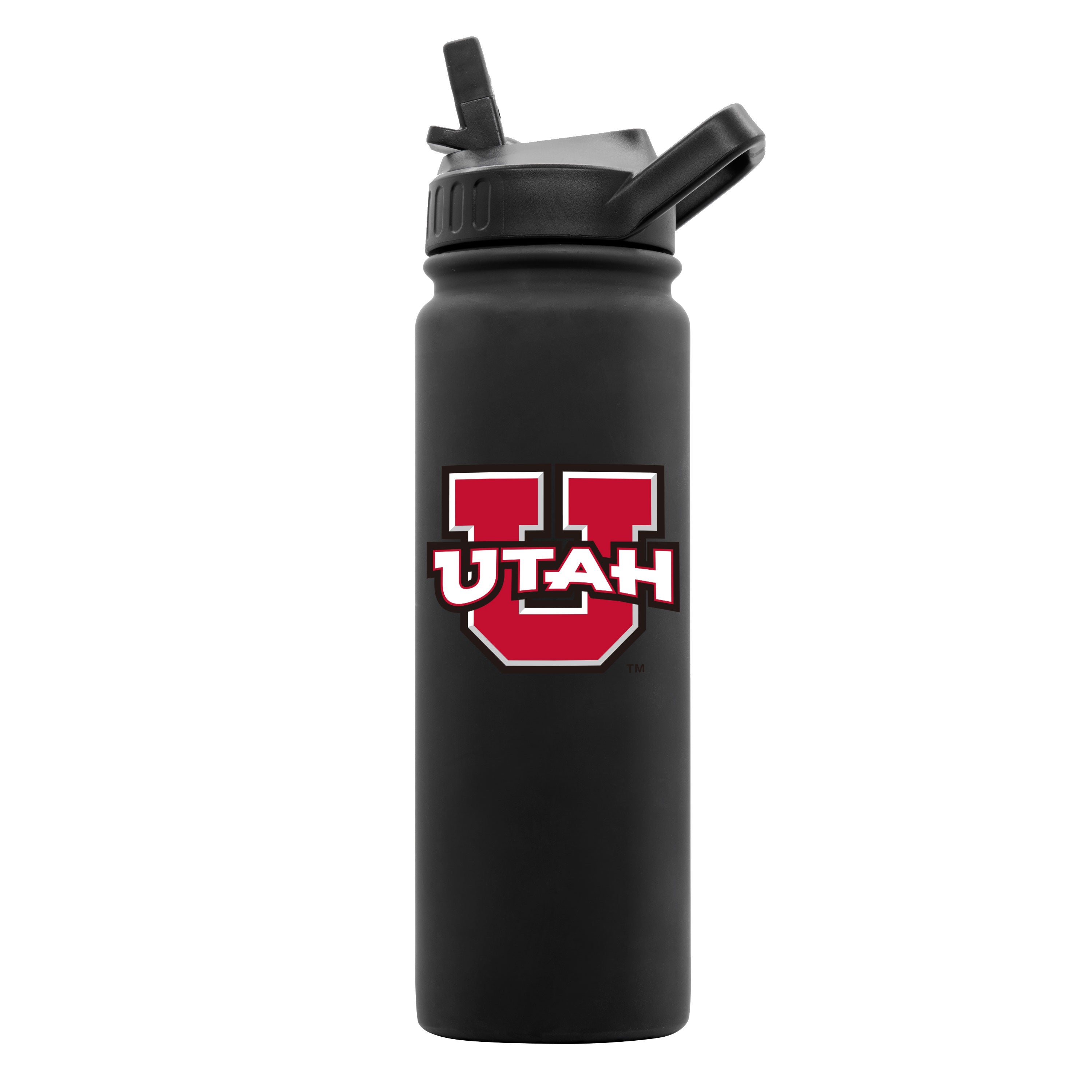 Utah 24oz Black Soft Touch Dbl Wall Btl