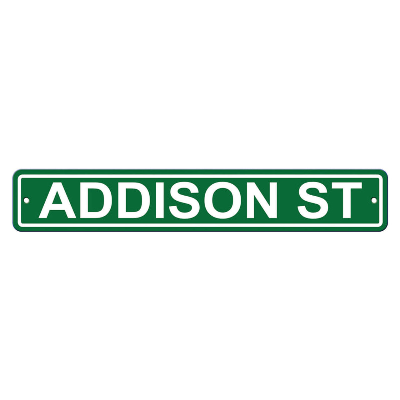 Chicago Cubs Sign 4x24 Plastic Street Style Addison Street CO - Sports Collectibles, Sports Memorabilia, Sports Fan Shop, Sports Gifts