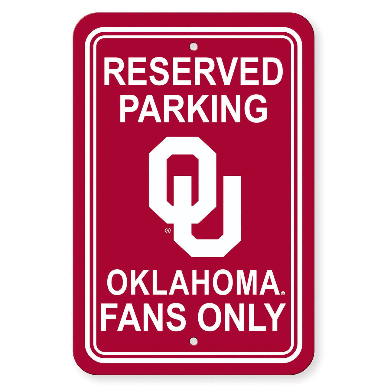 Oklahoma Sooners Sign 12x18 Plastic Reserved Parking Style CO - Sports Collectibles, Sports Memorabilia, Sports Fan Shop, Sports Gifts