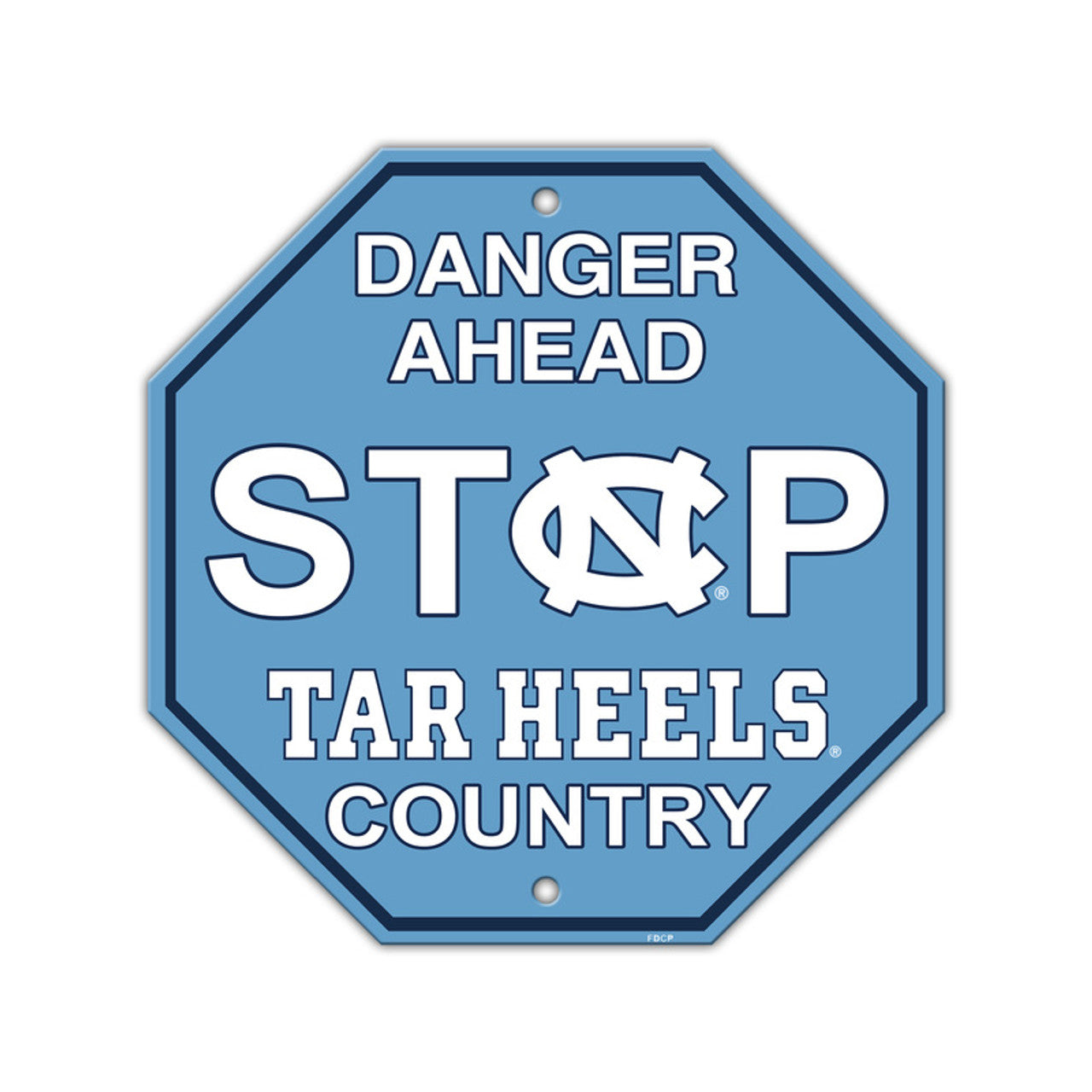 North Carolina Tar Heels Sign 12x12 Plastic Stop Style CO - Sports Collectibles, Sports Memorabilia, Sports Fan Shop, Sports Gifts