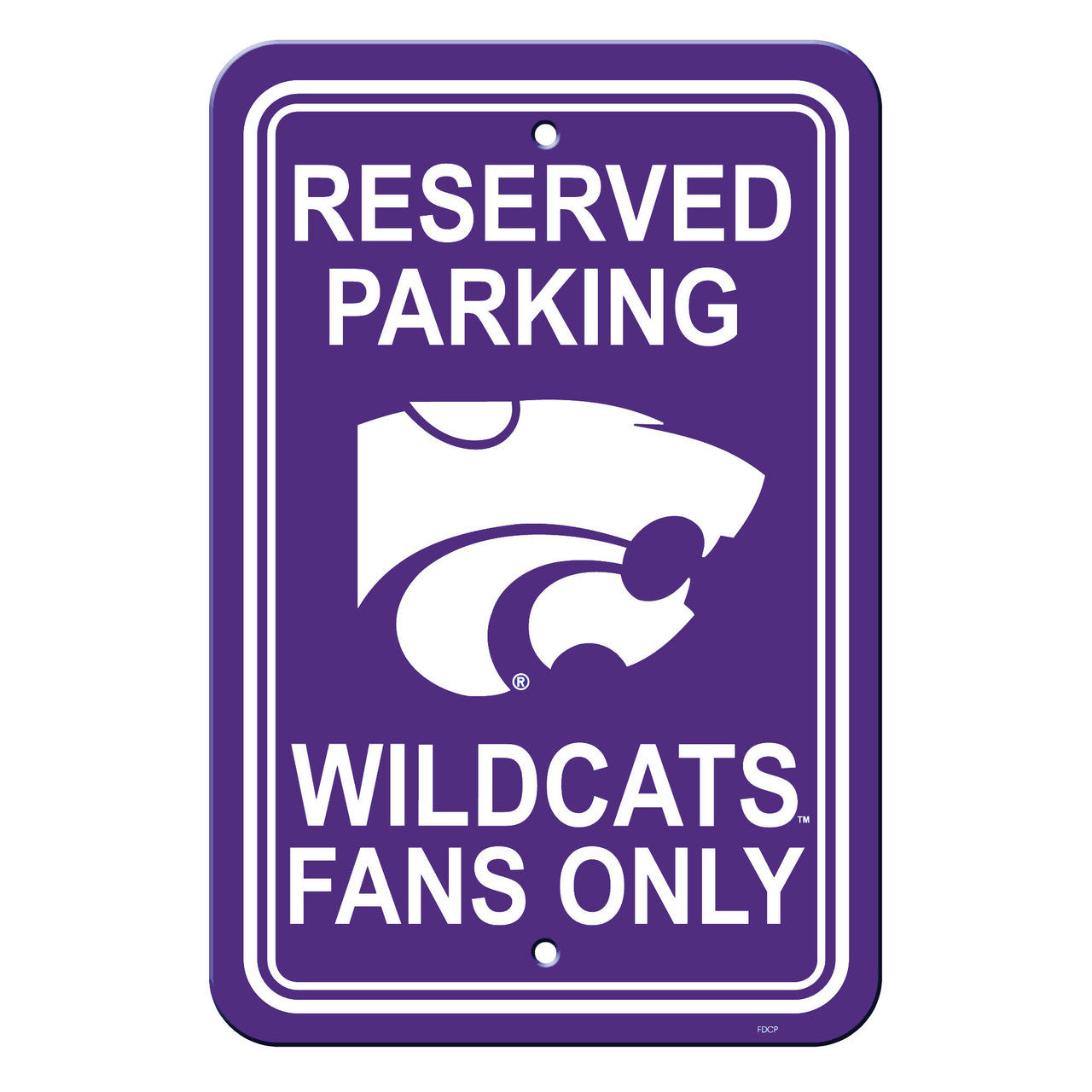 Kansas State Wildcats Sign 12x18 Plastic Reserved Parking Style CO - Sports Collectibles, Sports Memorabilia, Sports Fan Shop, Sports Gifts