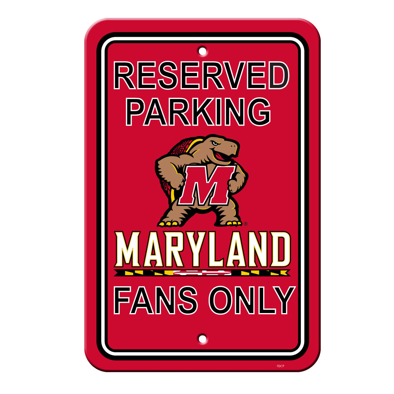 Maryland Terrapins Sign 12x18 Plastic Reserved Parking Style CO - Sports Collectibles, Sports Memorabilia, Sports Fan Shop, Sports Gifts