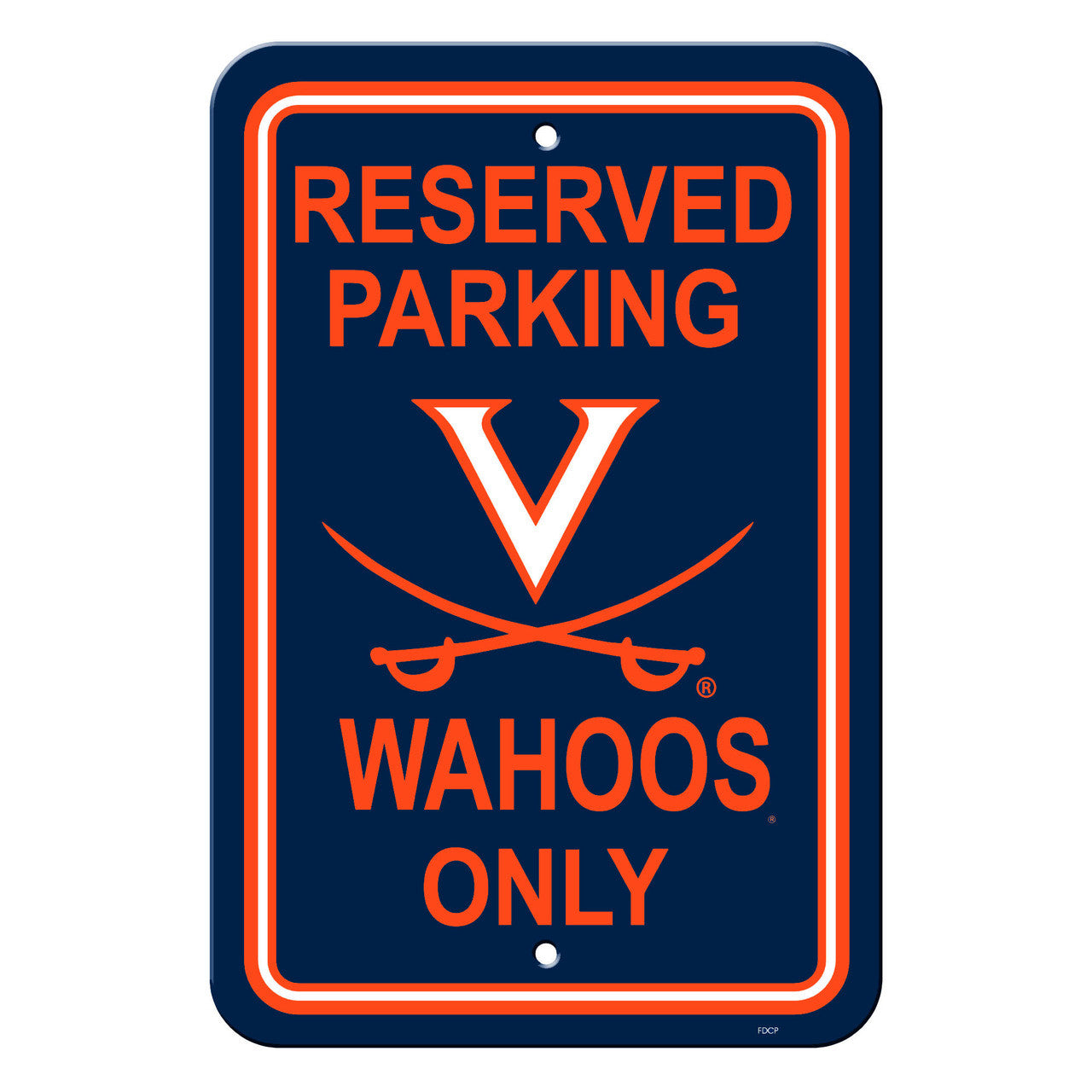 Virginia Cavaliers Sign 12x18 Plastic Reserved Parking Style CO - Sports Collectibles, Sports Memorabilia, Sports Fan Shop, Sports Gifts
