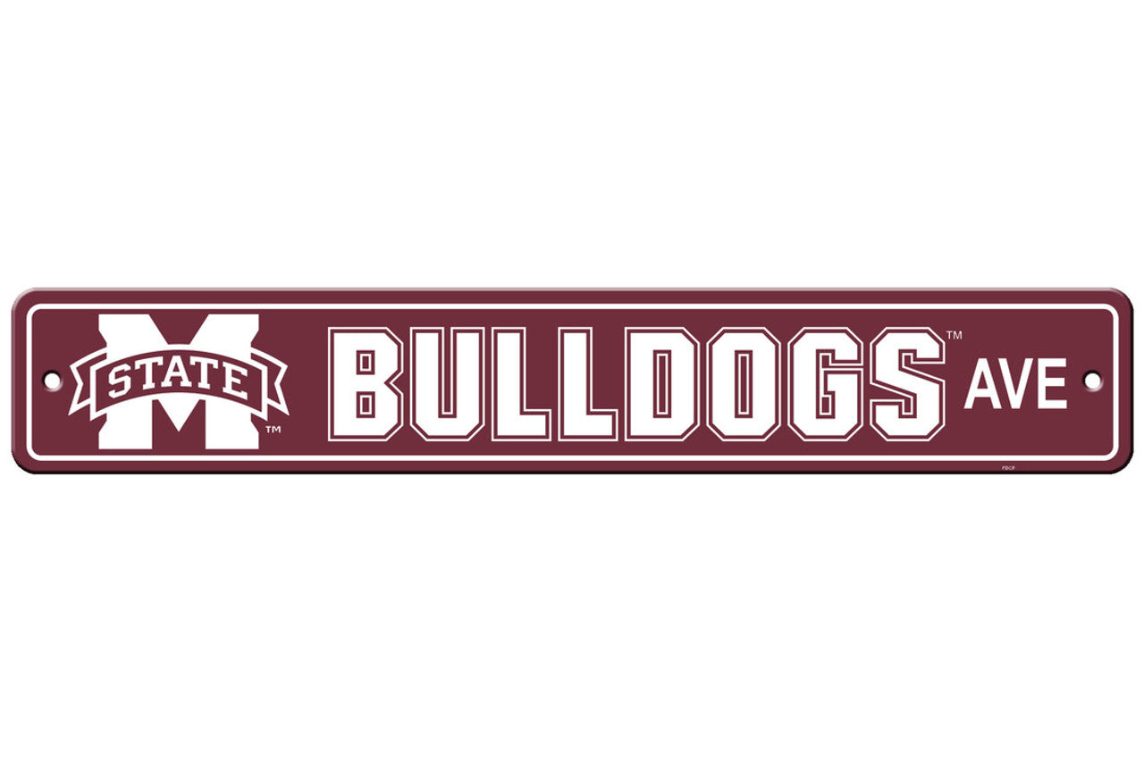Mississippi State Bulldogs Sign 4x24 Plastic Street Style CO - Sports Collectibles, Sports Memorabilia, Sports Fan Shop, Sports Gifts