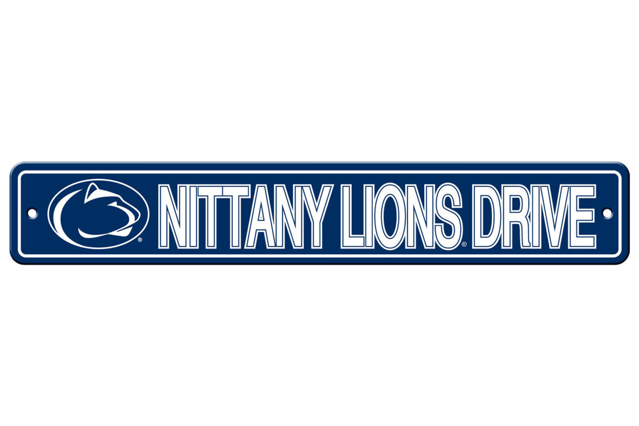Penn State Nittany Lions Sign 4x24 Plastic Street Style CO - Sports Collectibles, Sports Memorabilia, Sports Fan Shop, Sports Gifts