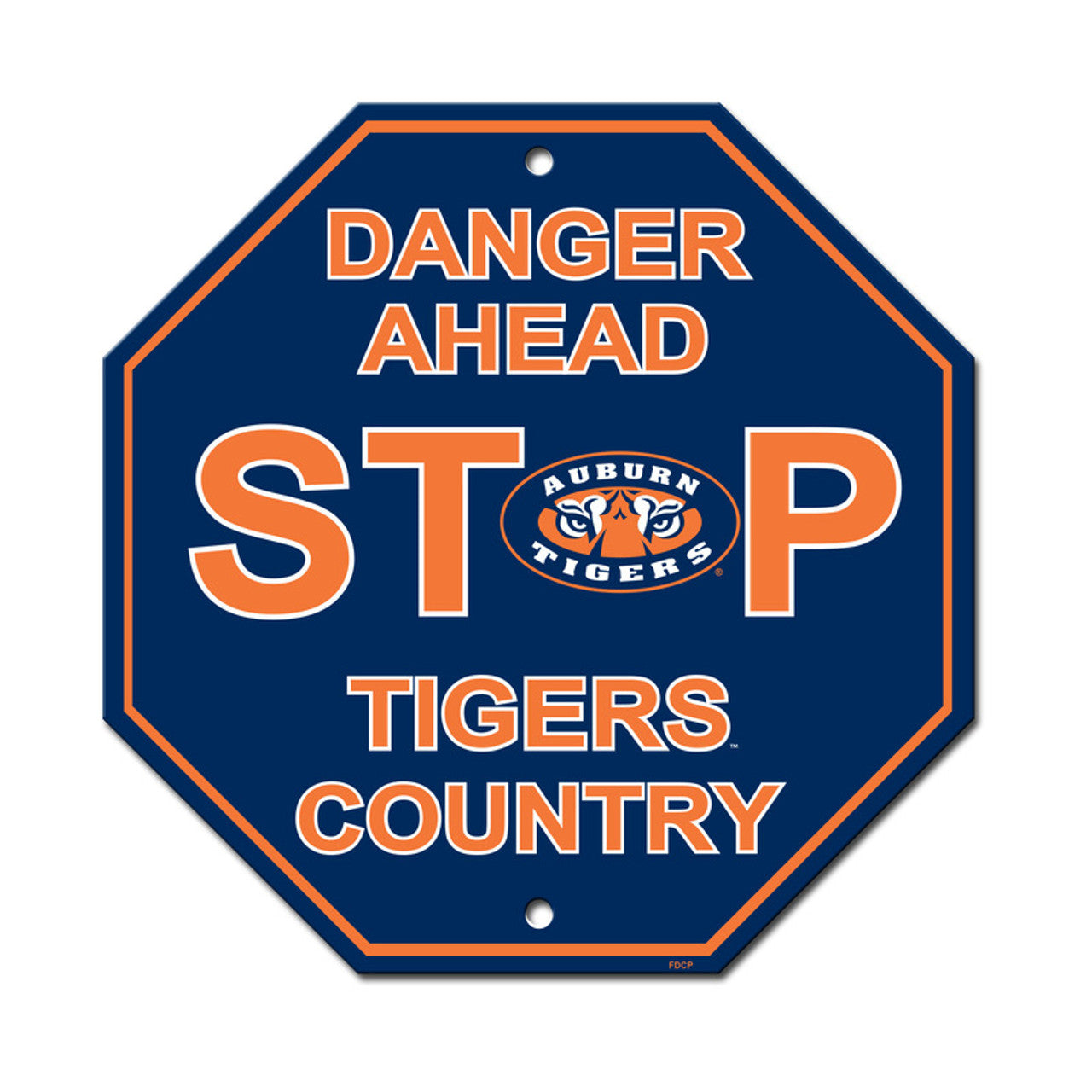 Auburn Tigers Sign 12x12 Plastic Stop Style CO - Sports Collectibles, Sports Memorabilia, Sports Fan Shop, Sports Gifts