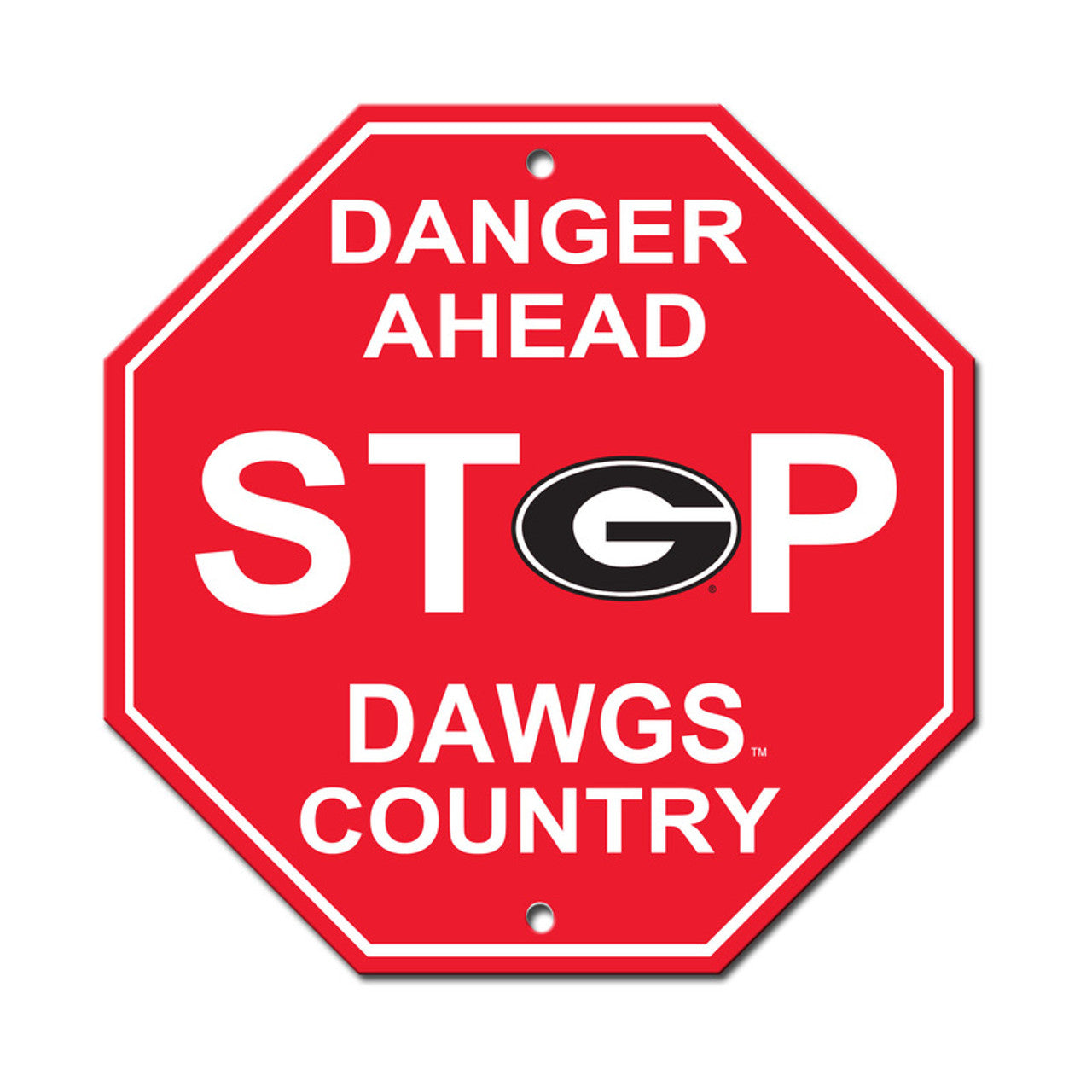 Georgia Bulldogs Sign 12x12 Plastic Stop Style CO - Sports Collectibles, Sports Memorabilia, Sports Fan Shop, Sports Gifts
