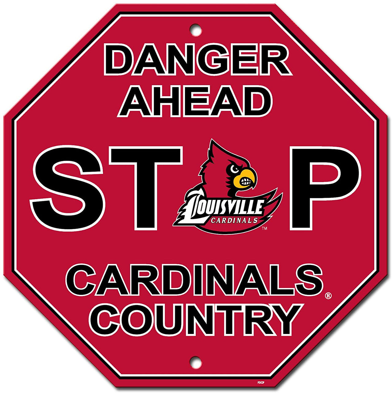 Louisville Cardinals Sign 12x12 Plastic Stop Style CO - Sports Collectibles, Sports Memorabilia, Sports Fan Shop, Sports Gifts