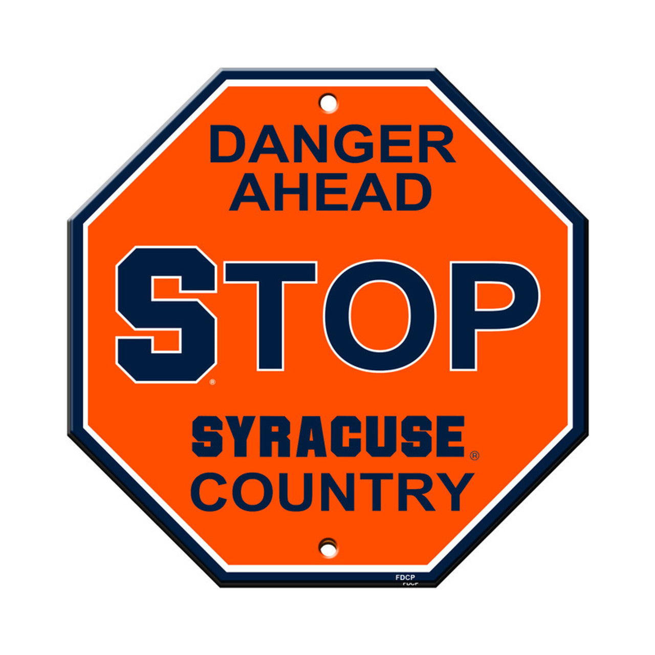Syracuse Orange Sign 12x12 Plastic Stop Style CO - Sports Collectibles, Sports Memorabilia, Sports Fan Shop, Sports Gifts