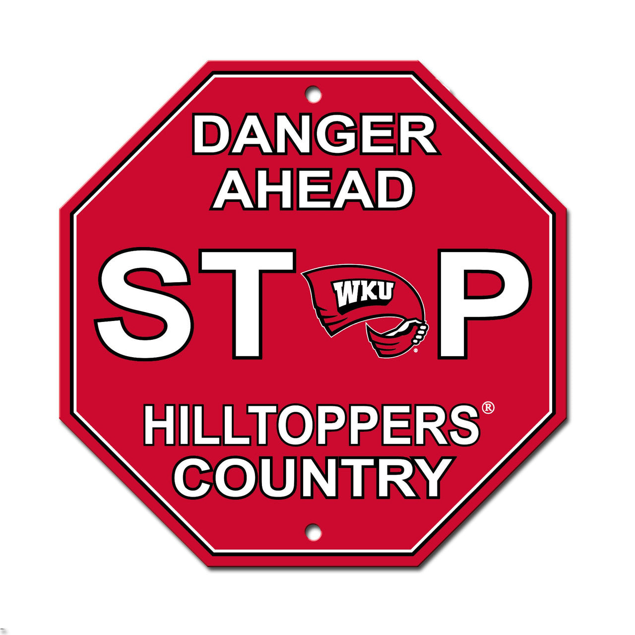 Western Kentucky Hilltoppers Sign 12x12 Plastic Stop Style CO - Sports Collectibles, Sports Memorabilia, Sports Fan Shop, Sports Gifts