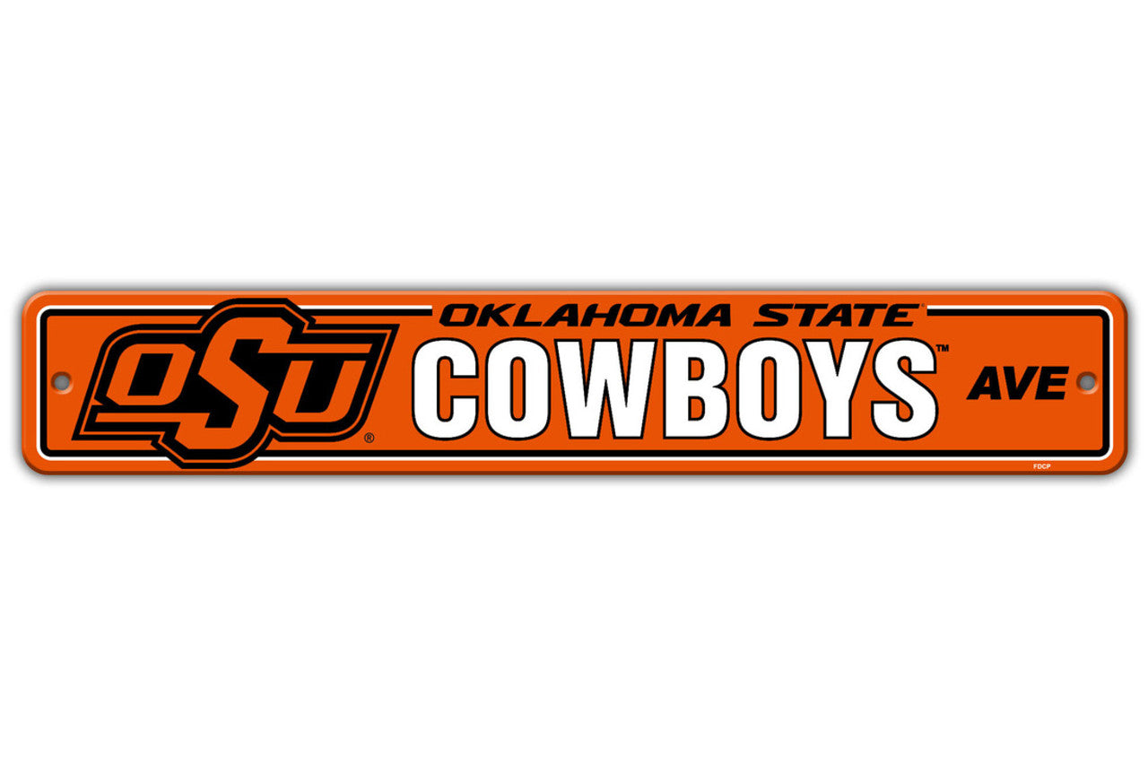Oklahoma State Cowboys Sign 4x24 Plastic Street Style CO - Sports Collectibles, Sports Memorabilia, Sports Fan Shop, Sports Gifts