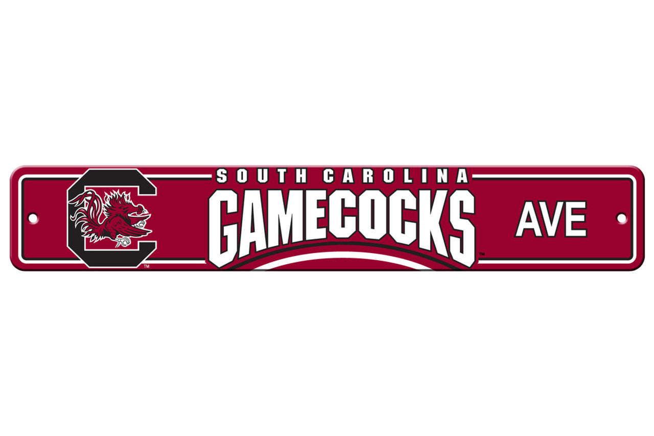 South Carolina Gamecocks Sign 4x24 Plastic Street Style CO - Sports Collectibles, Sports Memorabilia, Sports Fan Shop, Sports Gifts