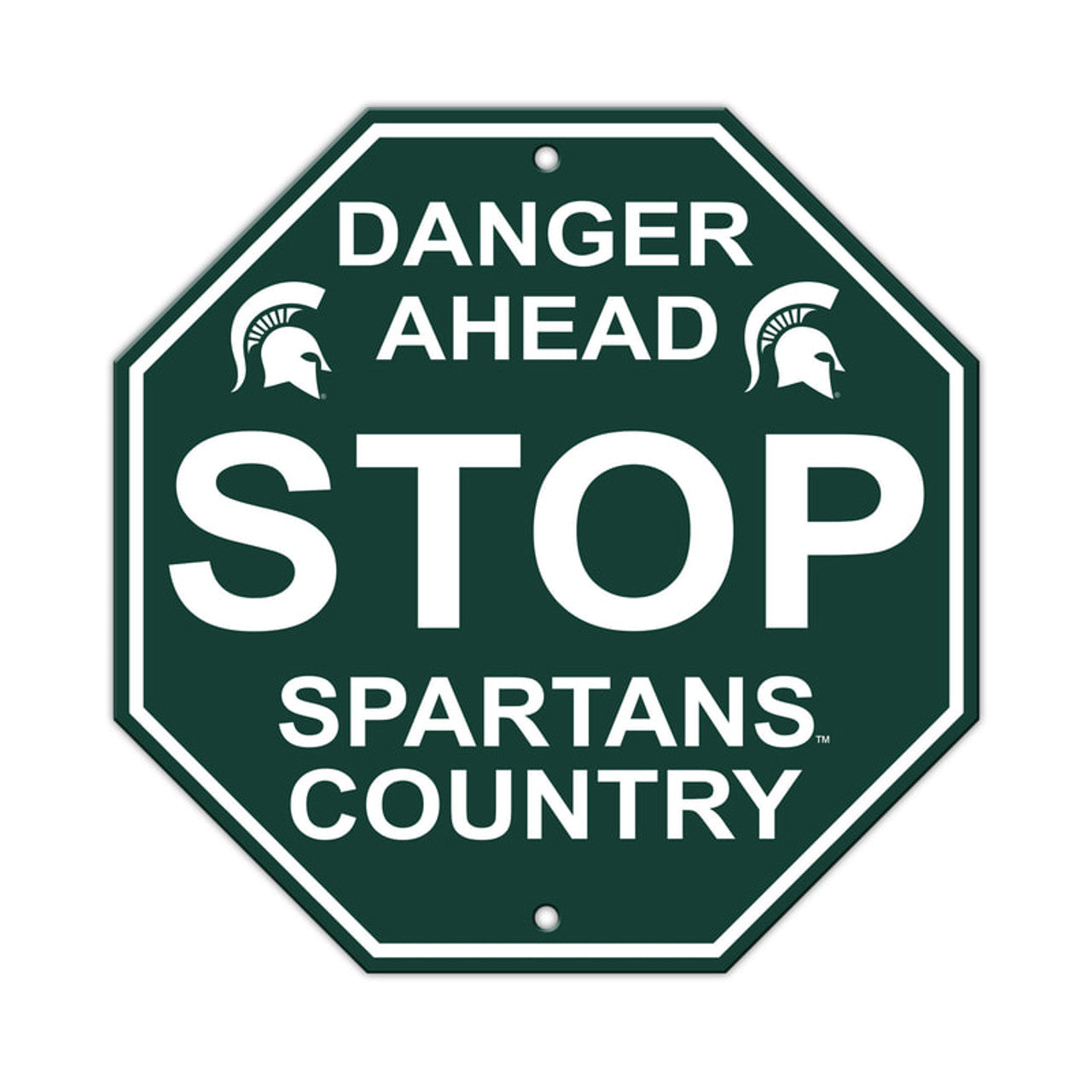 Michigan State Spartans Sign 12x12 Plastic Stop Style CO - Sports Collectibles, Sports Memorabilia, Sports Fan Shop, Sports Gifts