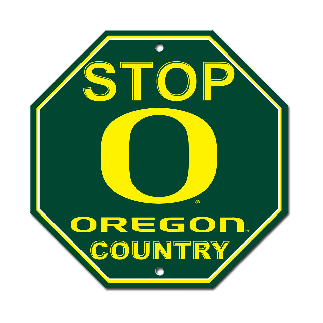 Oregon Ducks Sign 12x12 Plastic Stop Style O Design CO - Sports Collectibles, Sports Memorabilia, Sports Fan Shop, Sports Gifts