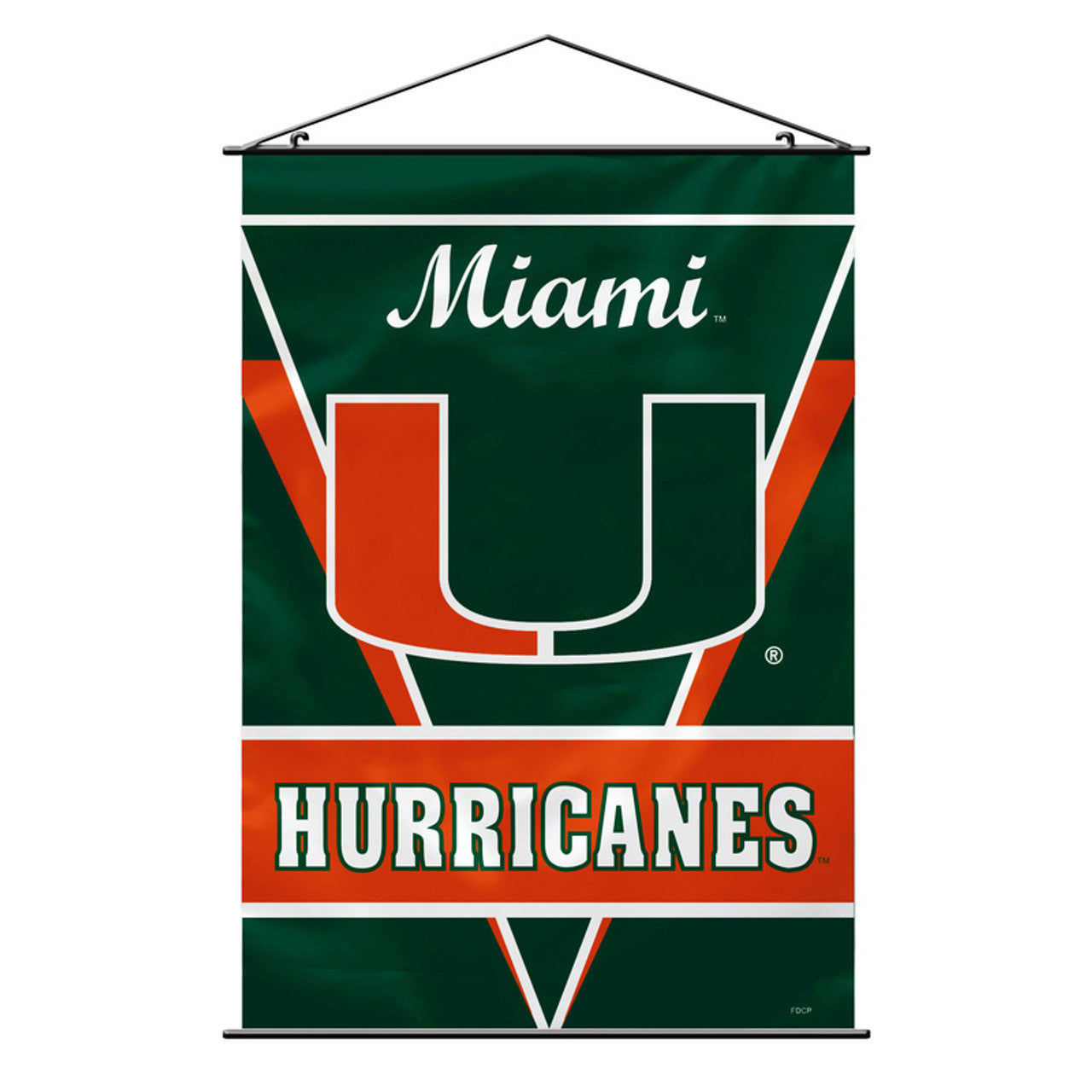 Miami Hurricanes Banner 28x40 Wall Style CO - Sports Collectibles, Sports Memorabilia, Sports Fan Shop, Sports Gifts