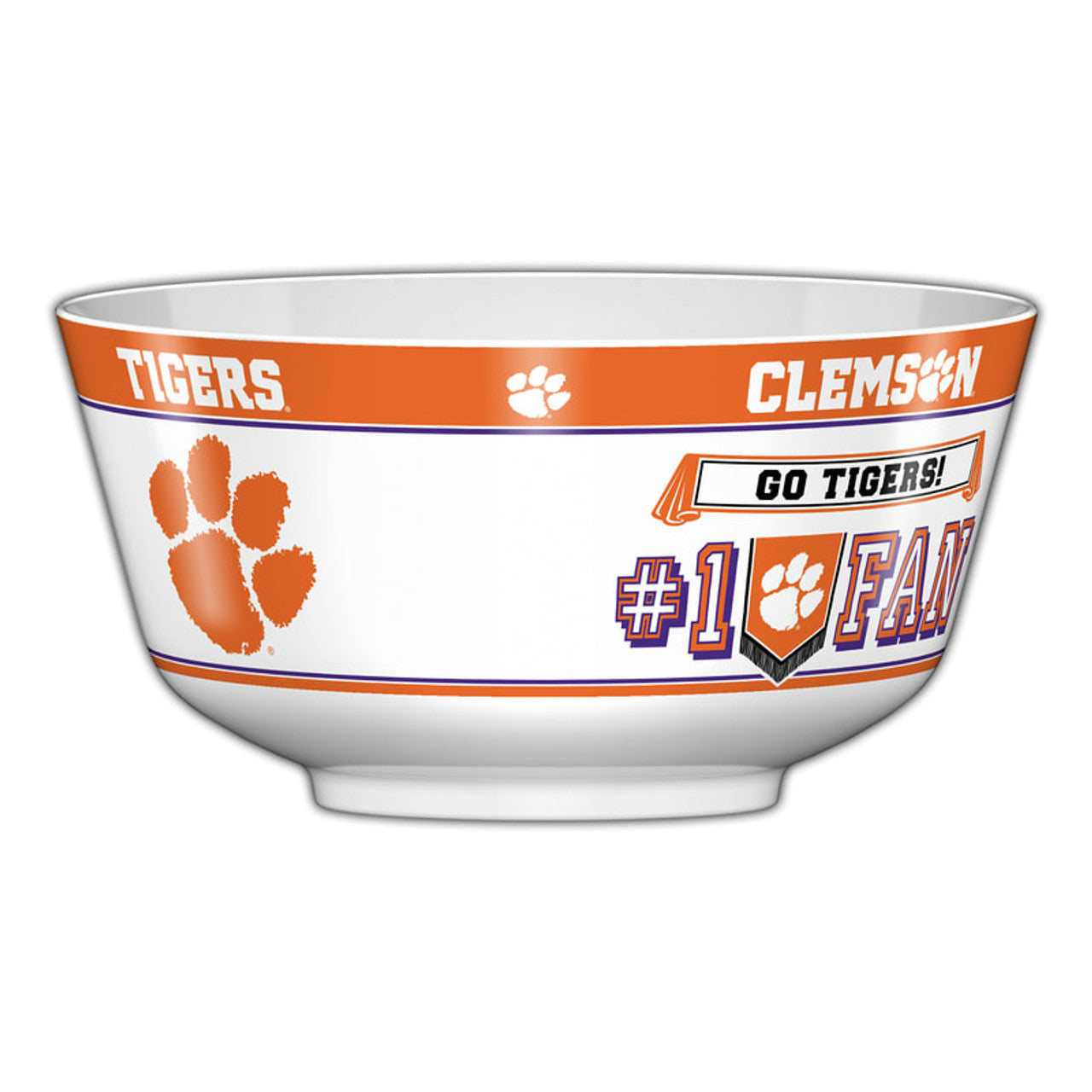 Clemson Tigers Party Bowl All JV CO - Sports Collectibles, Sports Memorabilia, Sports Fan Shop, Sports Gifts