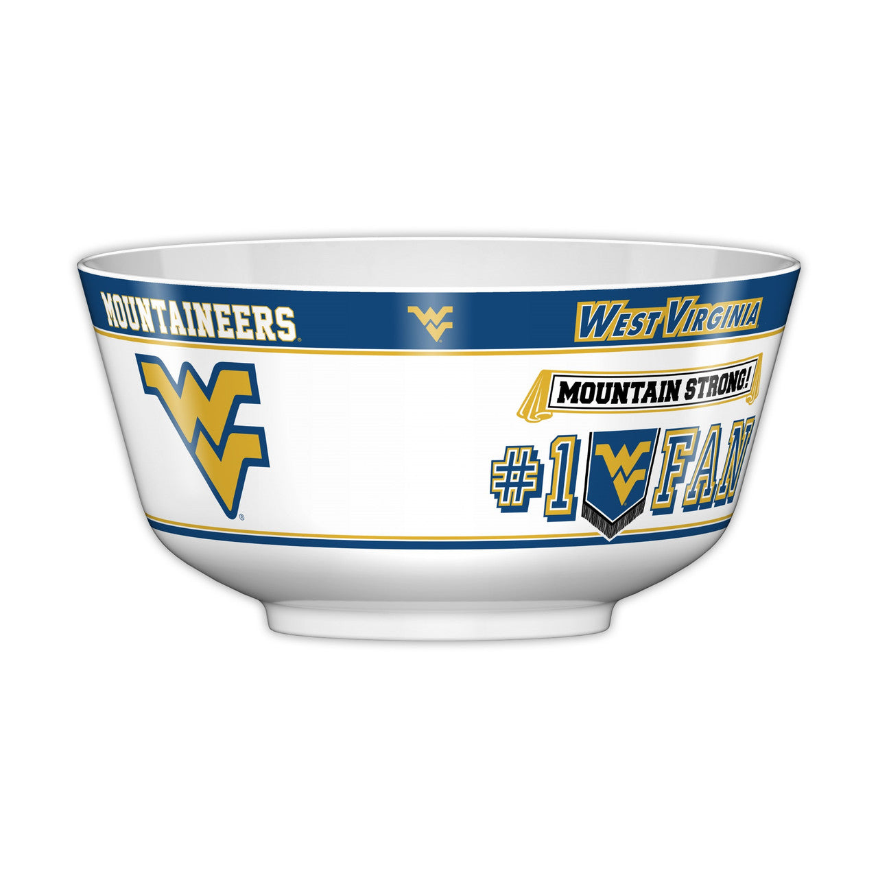 West Virginia Mountaineers Party Bowl All JV CO - Sports Collectibles, Sports Memorabilia, Sports Fan Shop, Sports Gifts