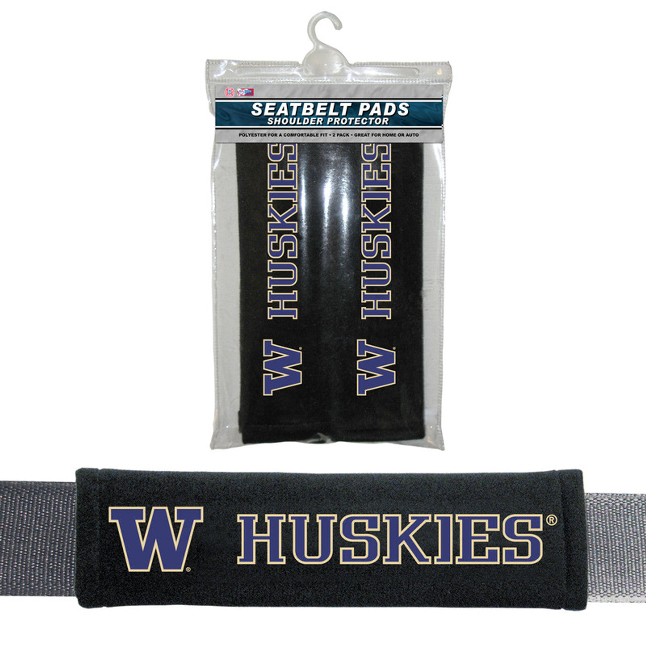 Washington Huskies Seat Belt Pads CO - Sports Collectibles, Sports Memorabilia, Sports Fan Shop, Sports Gifts