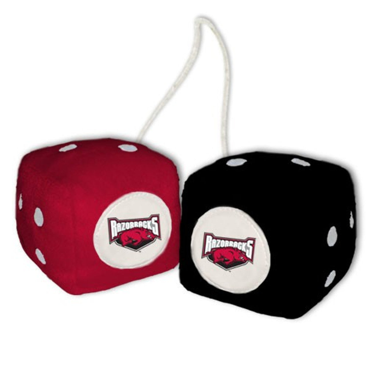 Arkansas Razorbacks Fuzzy Dice CO - Sports Collectibles, Sports Memorabilia, Sports Fan Shop, Sports Gifts