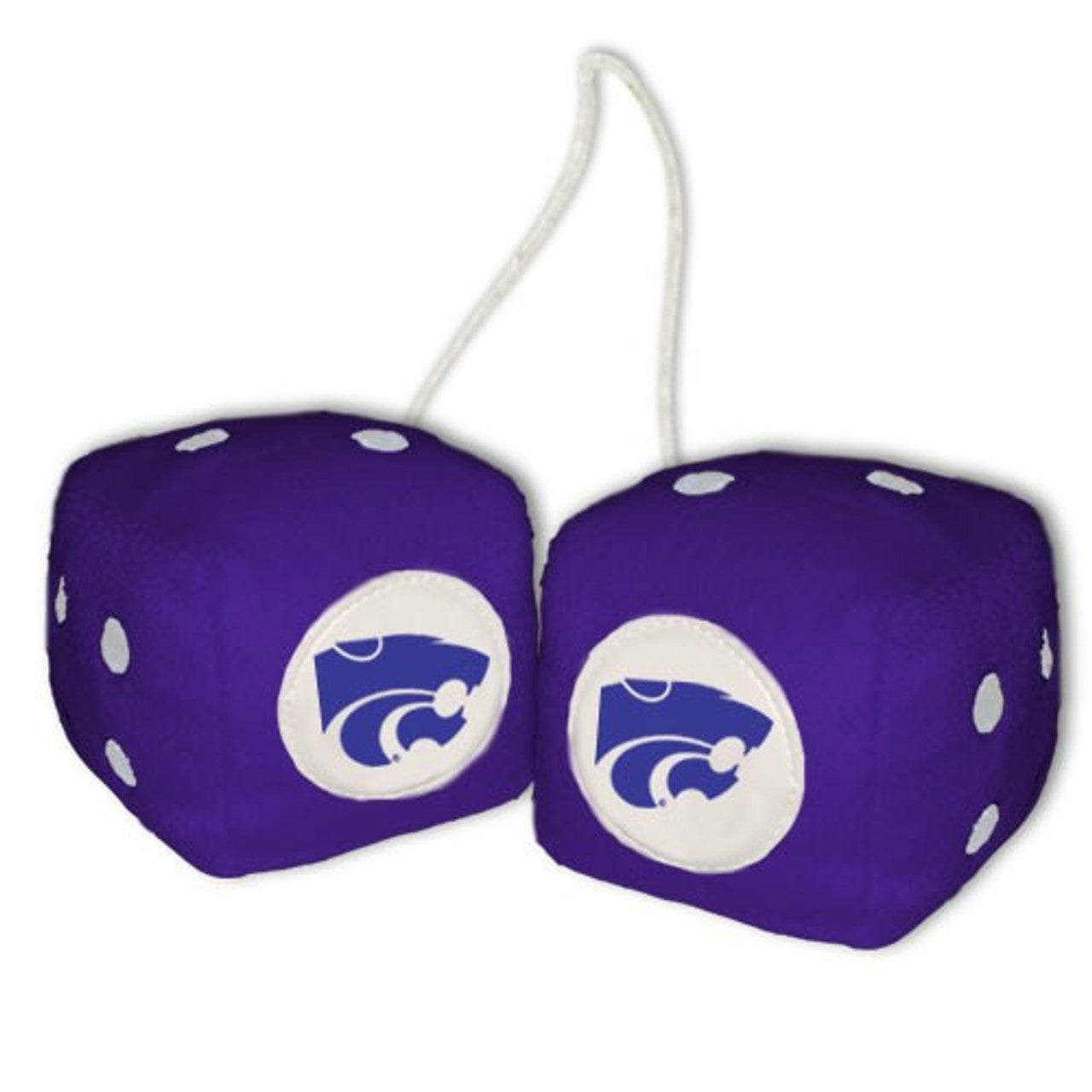 Kansas State Wildcats Fuzzy Dice - Sports Collectibles, Sports Memorabilia, Sports Fan Shop, Sports Gifts