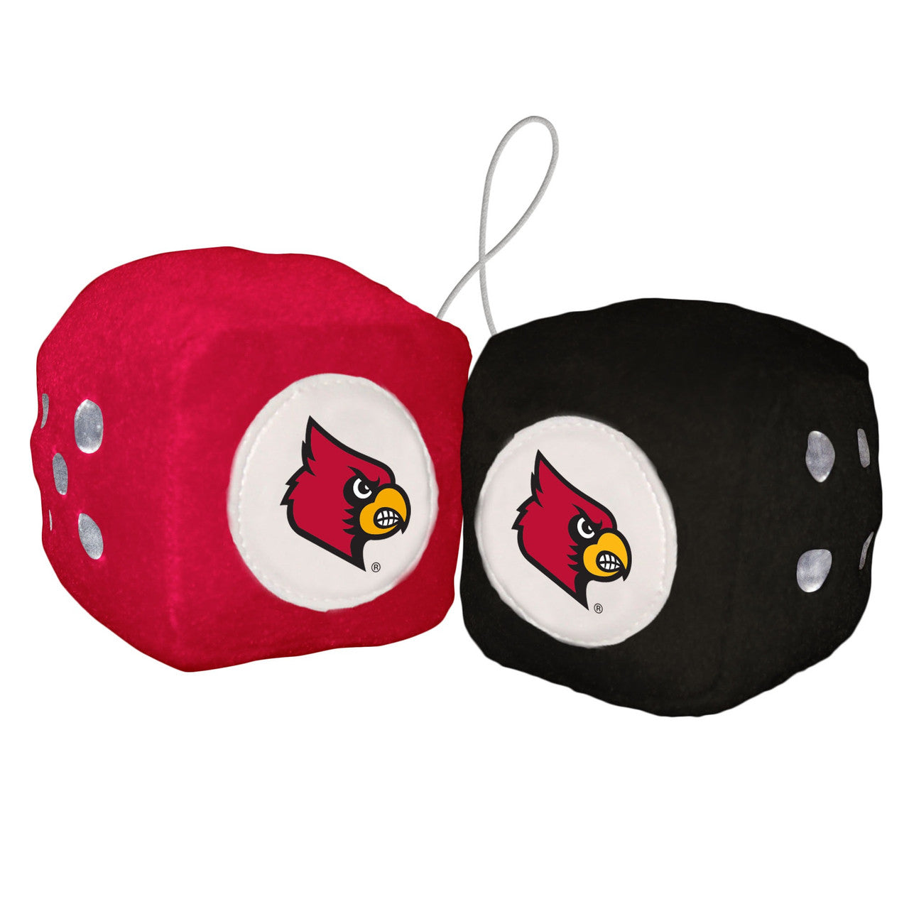 Louisville Cardinals Fuzzy Dice CO - Sports Collectibles, Sports Memorabilia, Sports Fan Shop, Sports Gifts