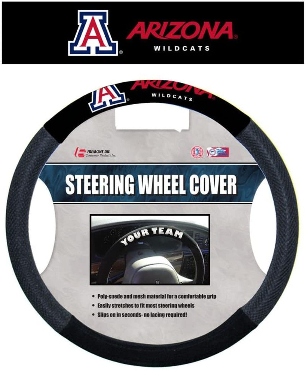 Arizona Wildcats Steering Wheel Cover Mesh Style CO - Sports Collectibles, Sports Memorabilia, Sports Fan Shop, Sports Gifts