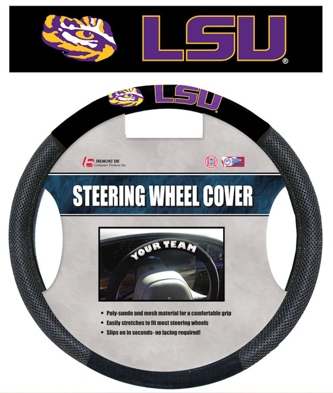 LSU Tigers Steering Wheel Cover Mesh Style CO - Sports Collectibles, Sports Memorabilia, Sports Fan Shop, Sports Gifts