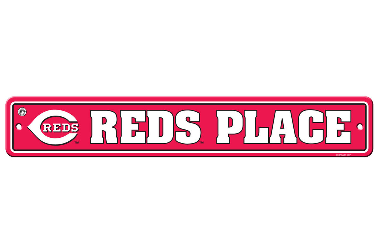 Cincinnati Reds Sign 4x24 Plastic Street Style CO - Sports Collectibles, Sports Memorabilia, Sports Fan Shop, Sports Gifts