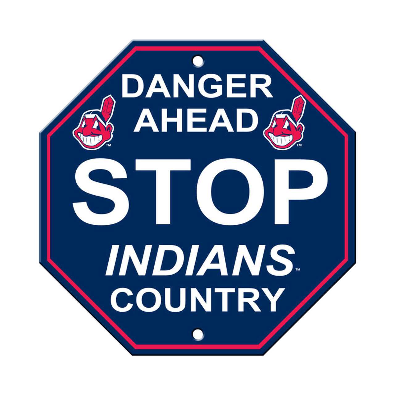 Cleveland Indians Sign 12x12 Plastic Stop Style CO - Sports Collectibles, Sports Memorabilia, Sports Fan Shop, Sports Gifts
