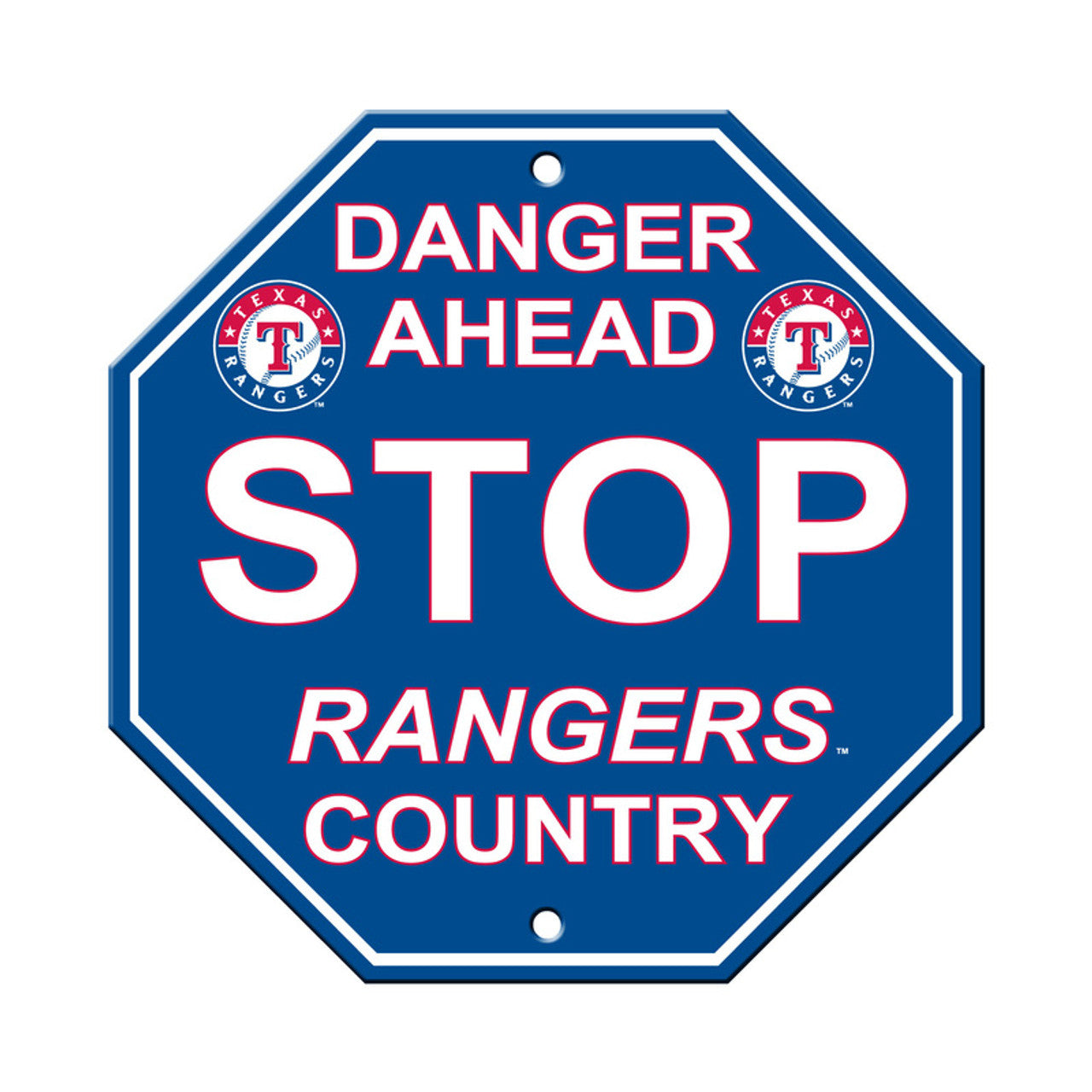 Texas Rangers Sign 12x12 Plastic Stop Style CO - Sports Collectibles, Sports Memorabilia, Sports Fan Shop, Sports Gifts