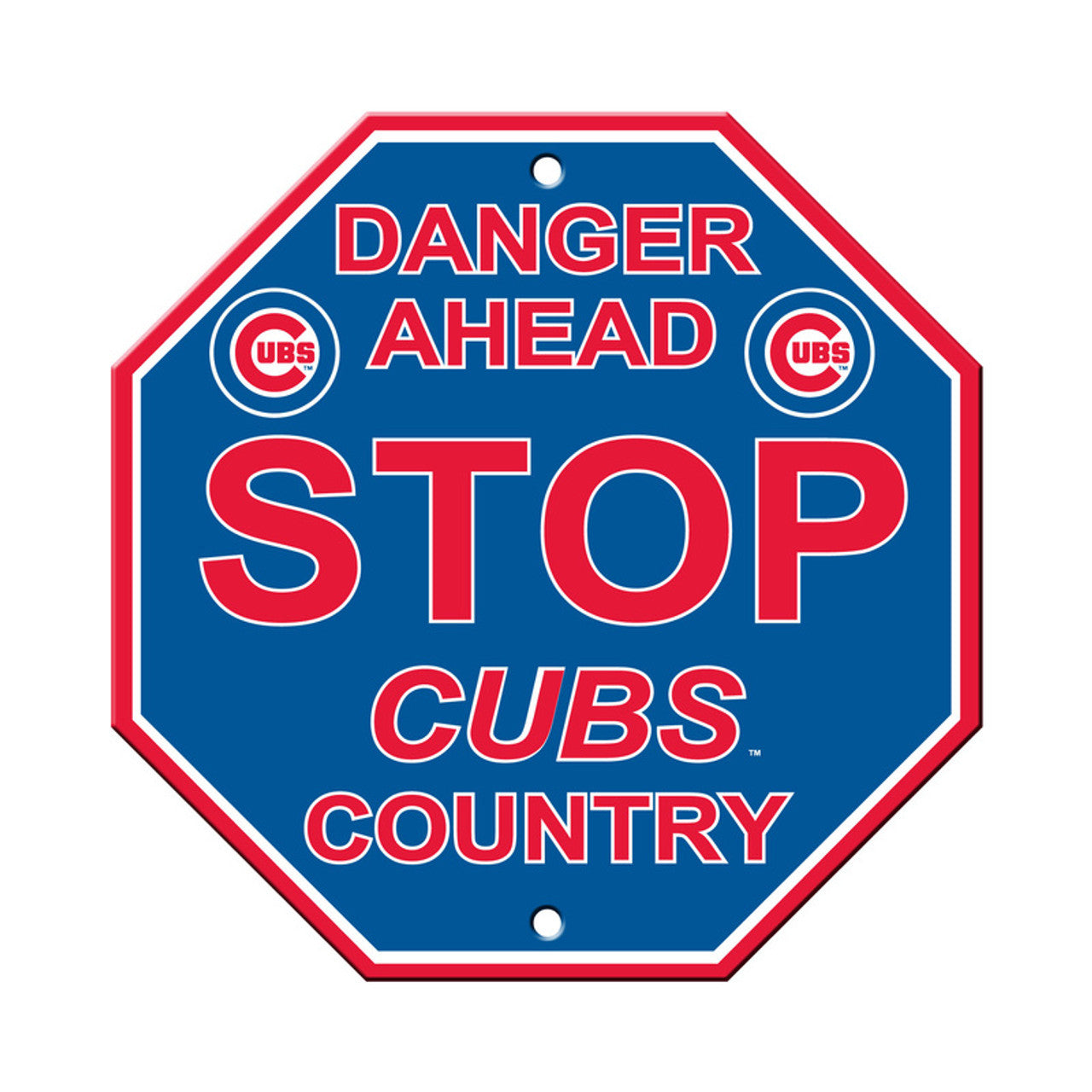 Chicago Cubs Sign 12x12 Plastic Stop Style CO - Sports Collectibles, Sports Memorabilia, Sports Fan Shop, Sports Gifts