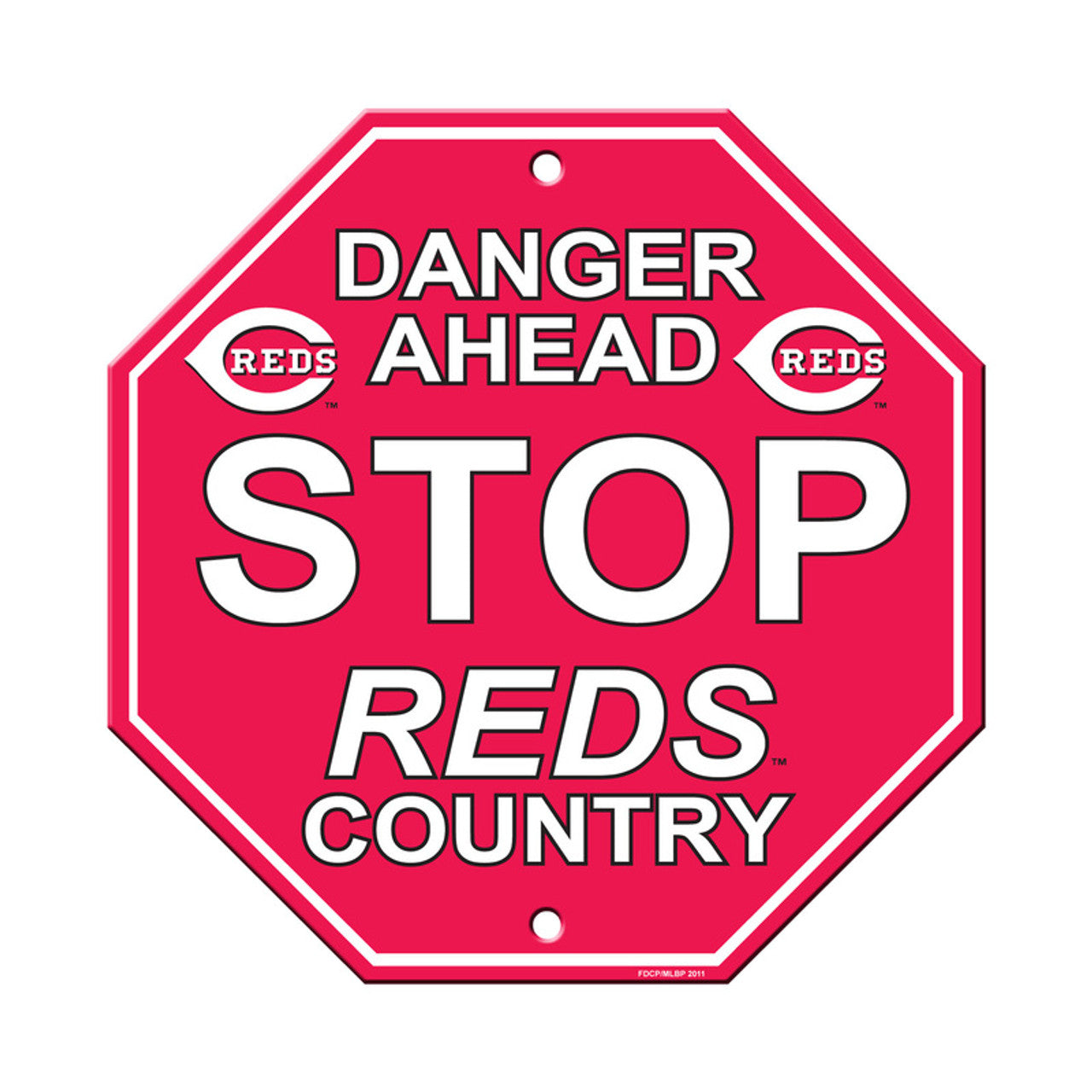 Cincinnati Reds Sign 12x12 Plastic Stop Style CO - Sports Collectibles, Sports Memorabilia, Sports Fan Shop, Sports Gifts