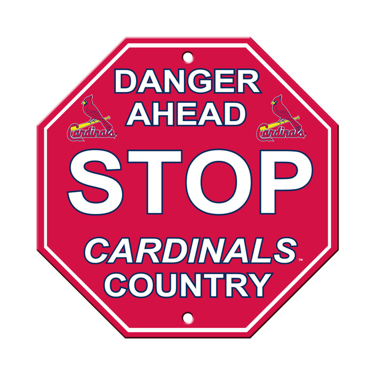 St. Louis Cardinals Sign 12x12 Plastic Stop Style CO - Sports Collectibles, Sports Memorabilia, Sports Fan Shop, Sports Gifts