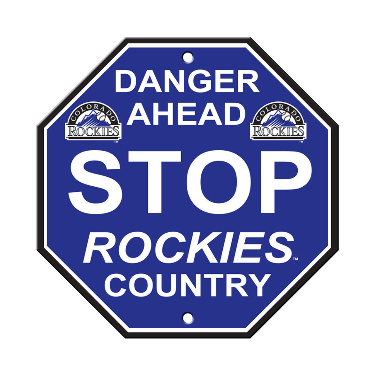Colorado Rockies Sign 12x12 Plastic Stop Style CO - Sports Collectibles, Sports Memorabilia, Sports Fan Shop, Sports Gifts