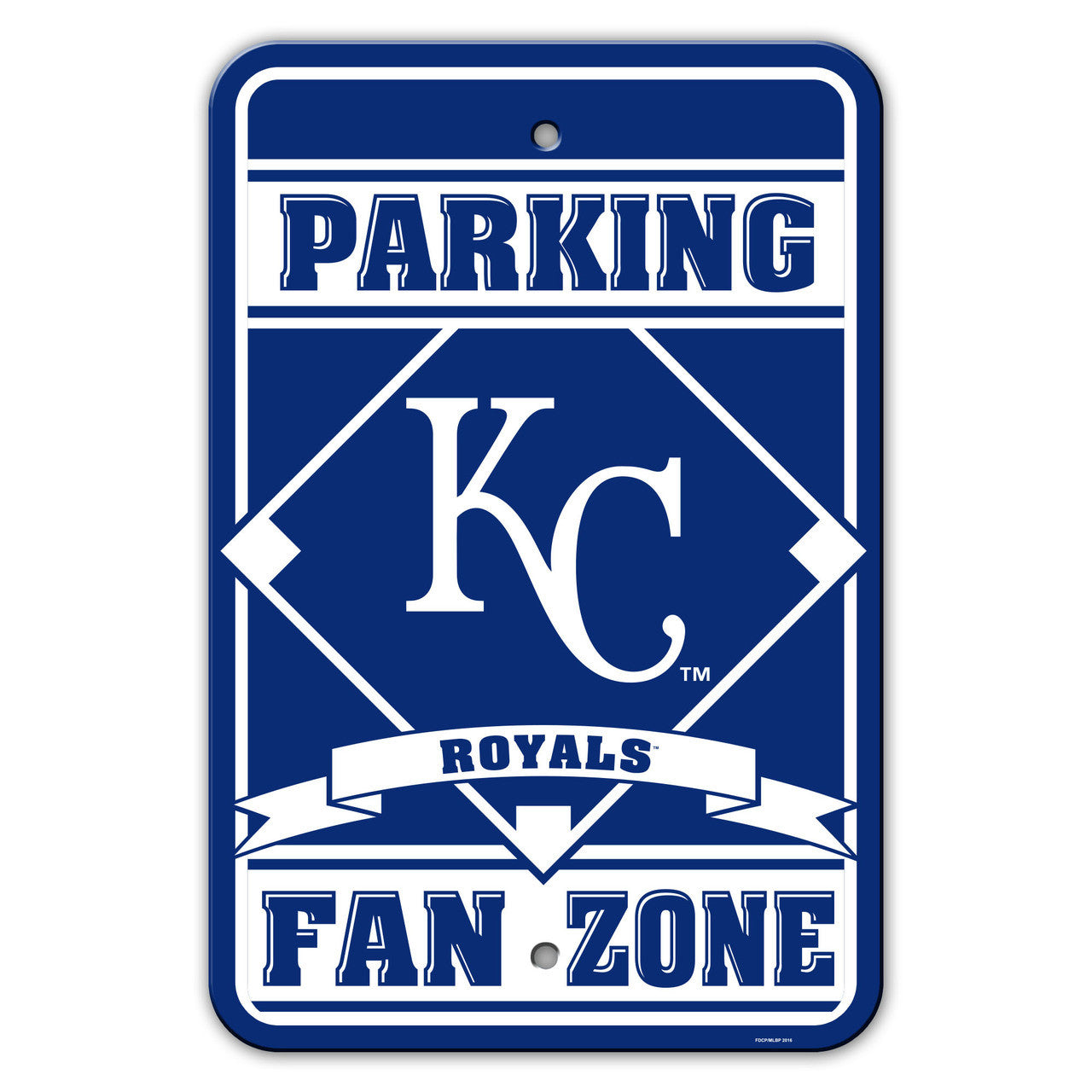 Kansas City Royals Sign 12x18 Plastic Fan Zone Parking Style CO - Sports Collectibles, Sports Memorabilia, Sports Fan Shop, Sports Gifts
