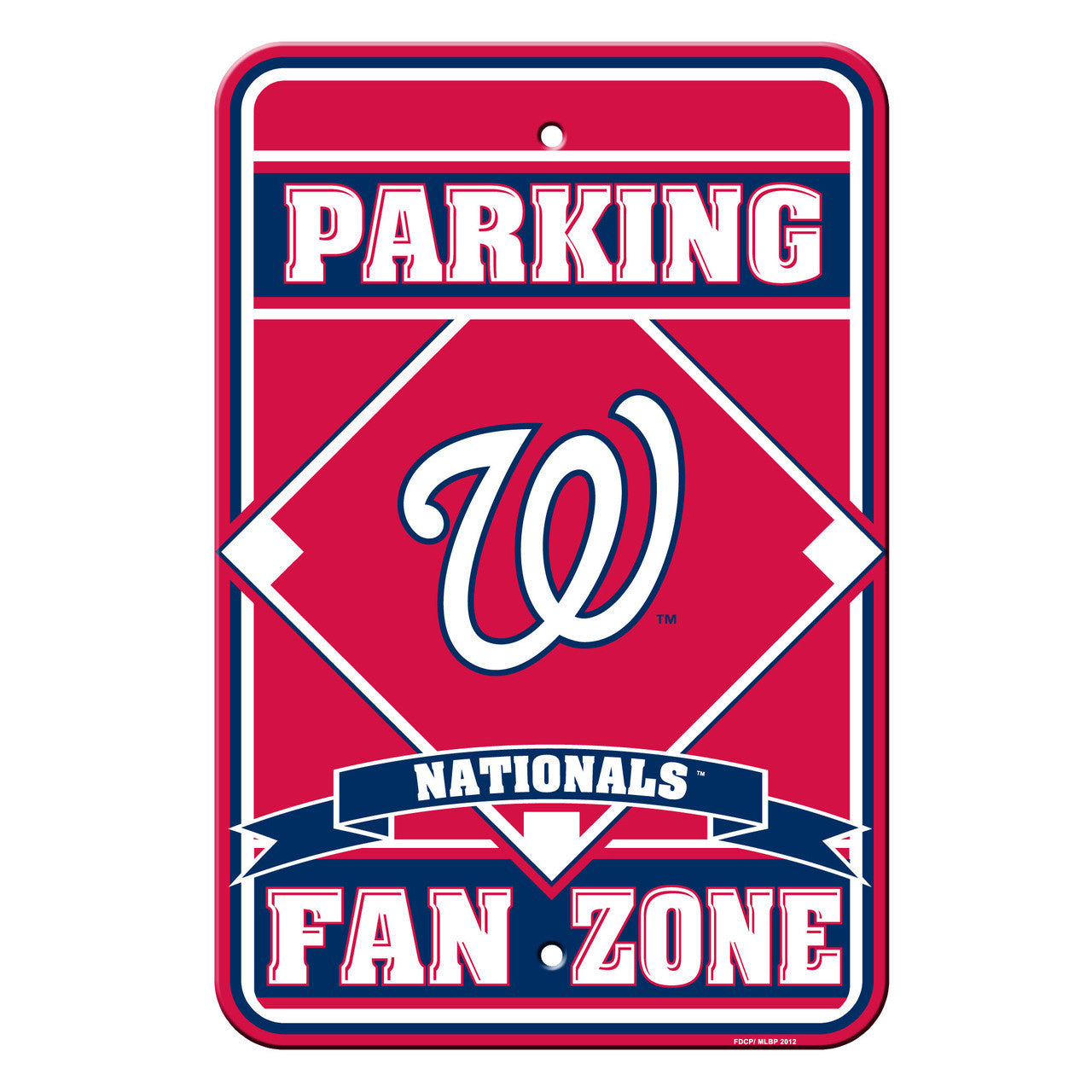 Washington Nationals Sign 12x18 Plastic Fan Zone Parking Style CO - Sports Collectibles, Sports Memorabilia, Sports Fan Shop, Sports Gifts