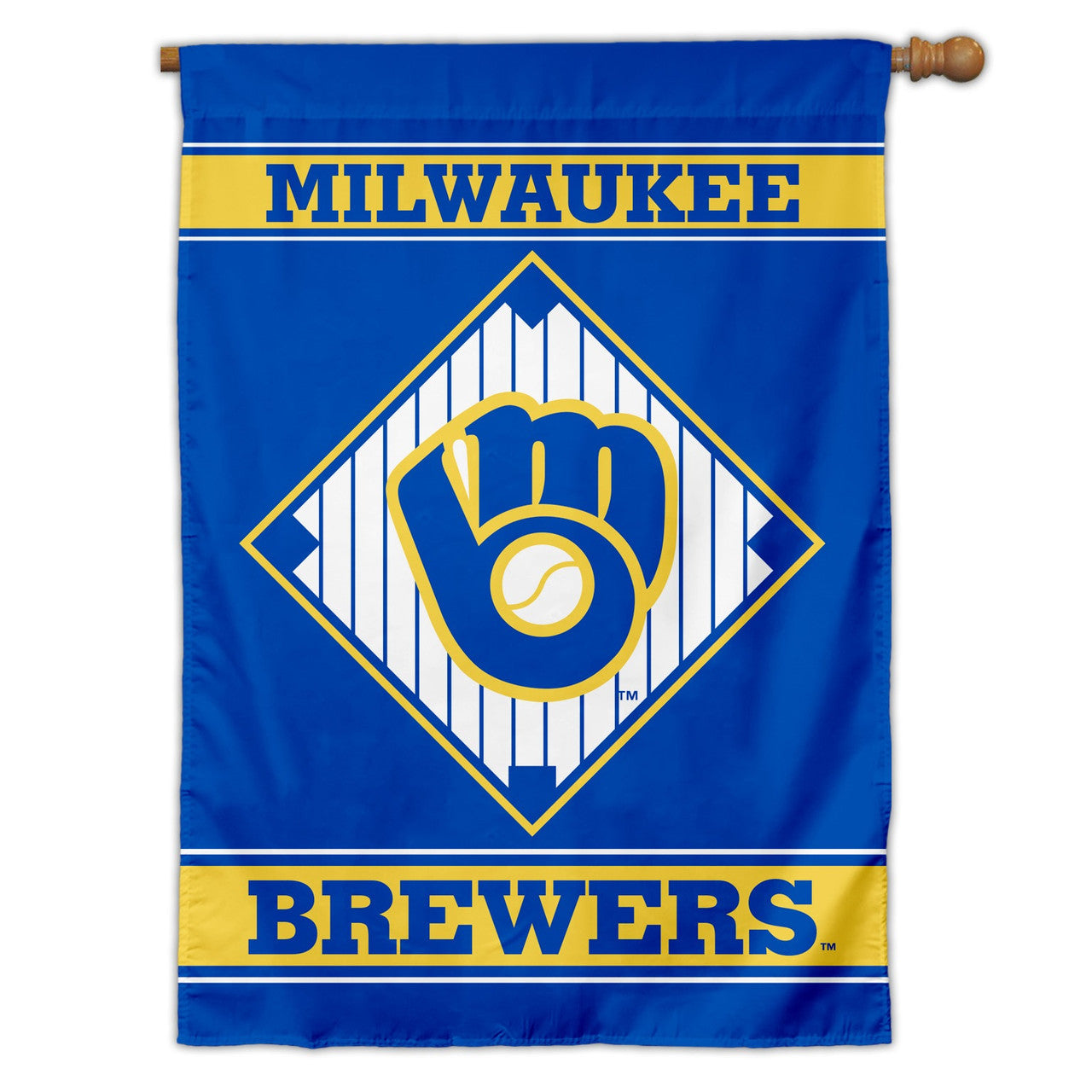 Milwaukee Brewers Flag 28x40 House 1-Sided CO - Sports Collectibles, Sports Memorabilia, Sports Fan Shop, Sports Gifts