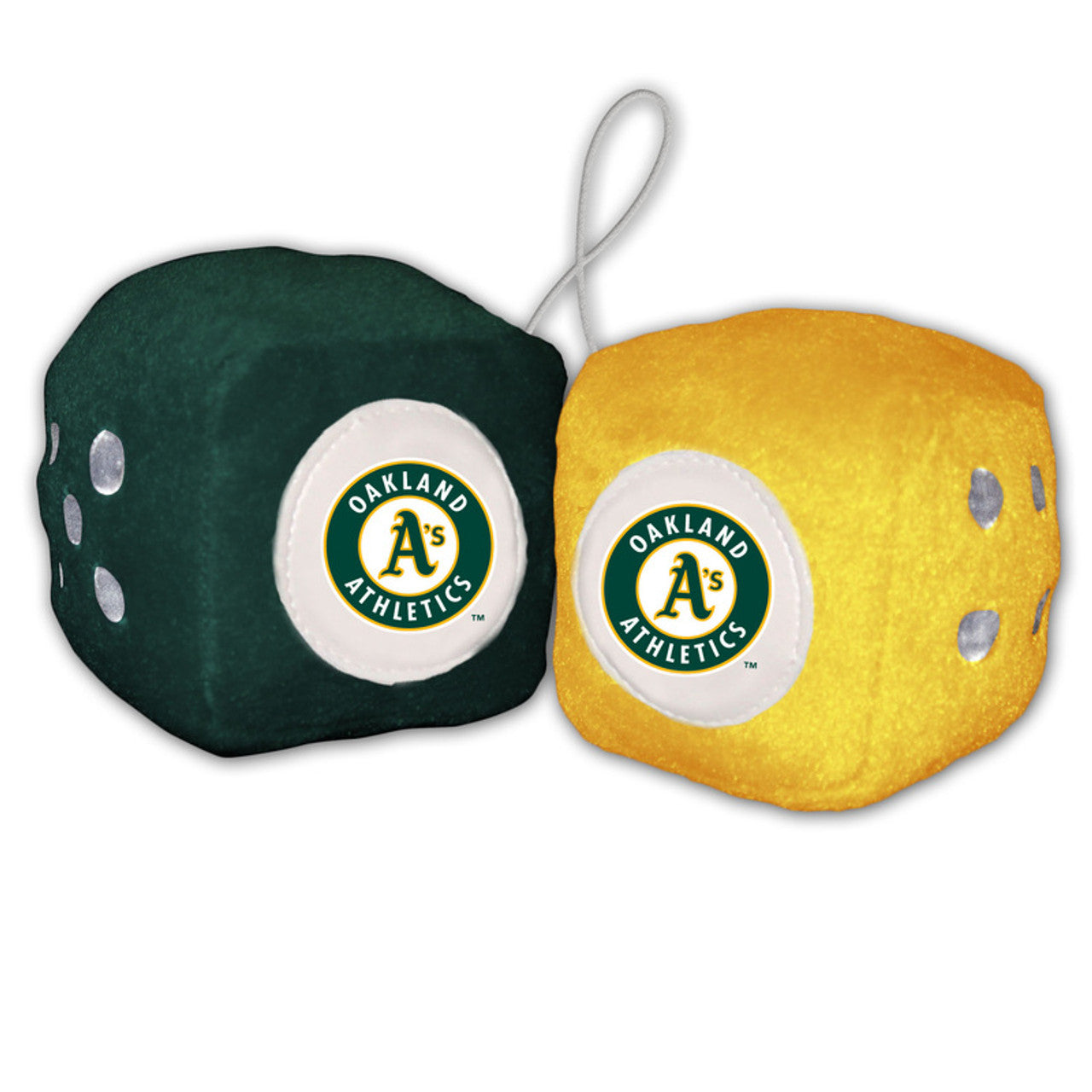 Oakland Athletics Fuzzy Dice CO - Sports Collectibles, Sports Memorabilia, Sports Fan Shop, Sports Gifts