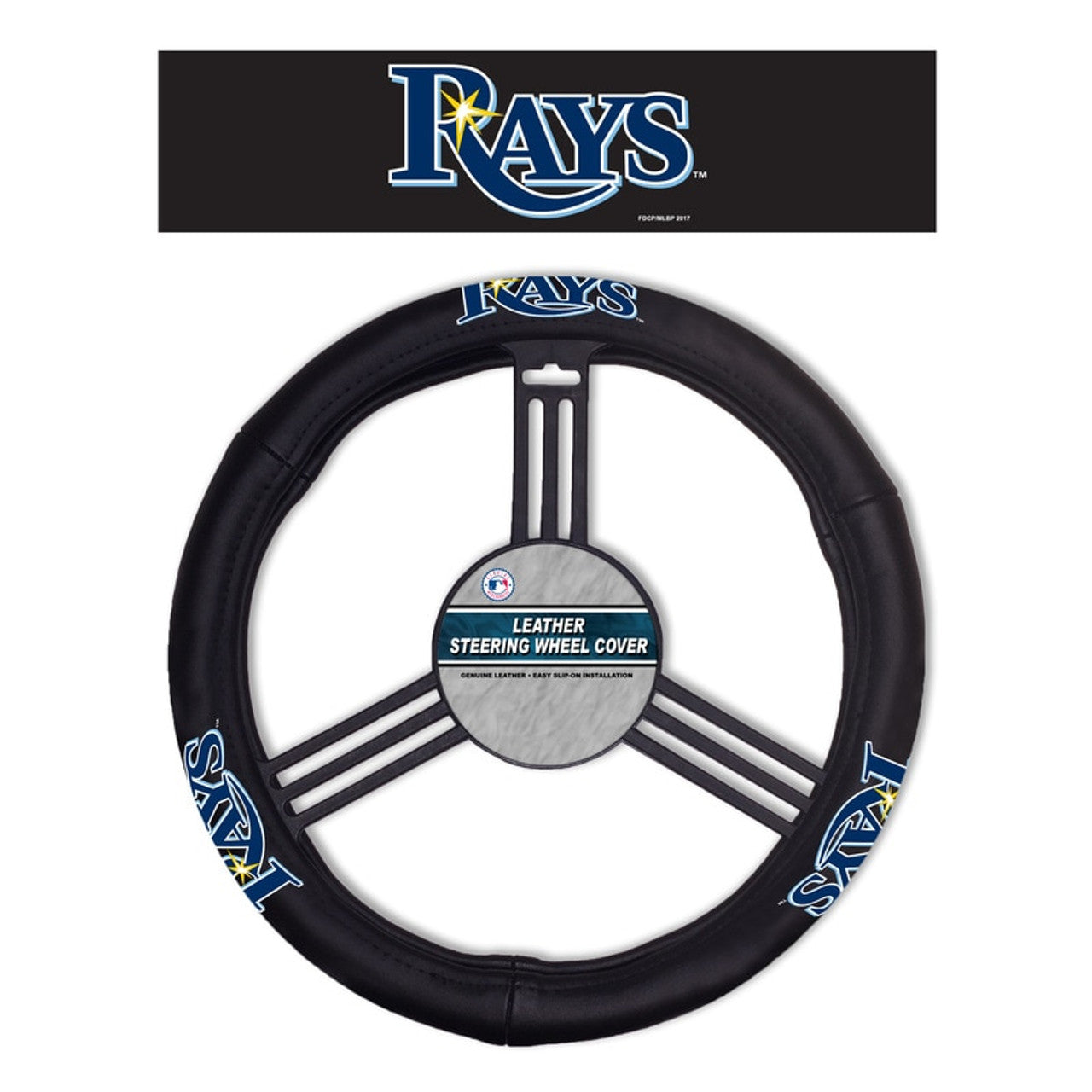 Tampa Bay Rays Steering Wheel Cover Leather CO - Sports Collectibles, Sports Memorabilia, Sports Fan Shop, Sports Gifts