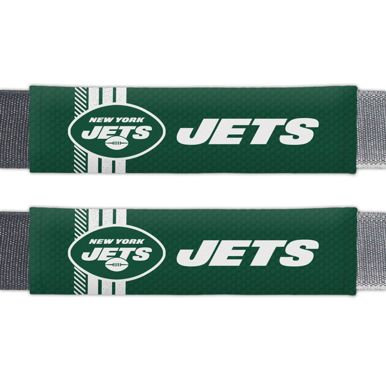 New York Jets Seat Belt Pads Rally Design CO - Sports Collectibles, Sports Memorabilia, Sports Fan Shop, Sports Gifts