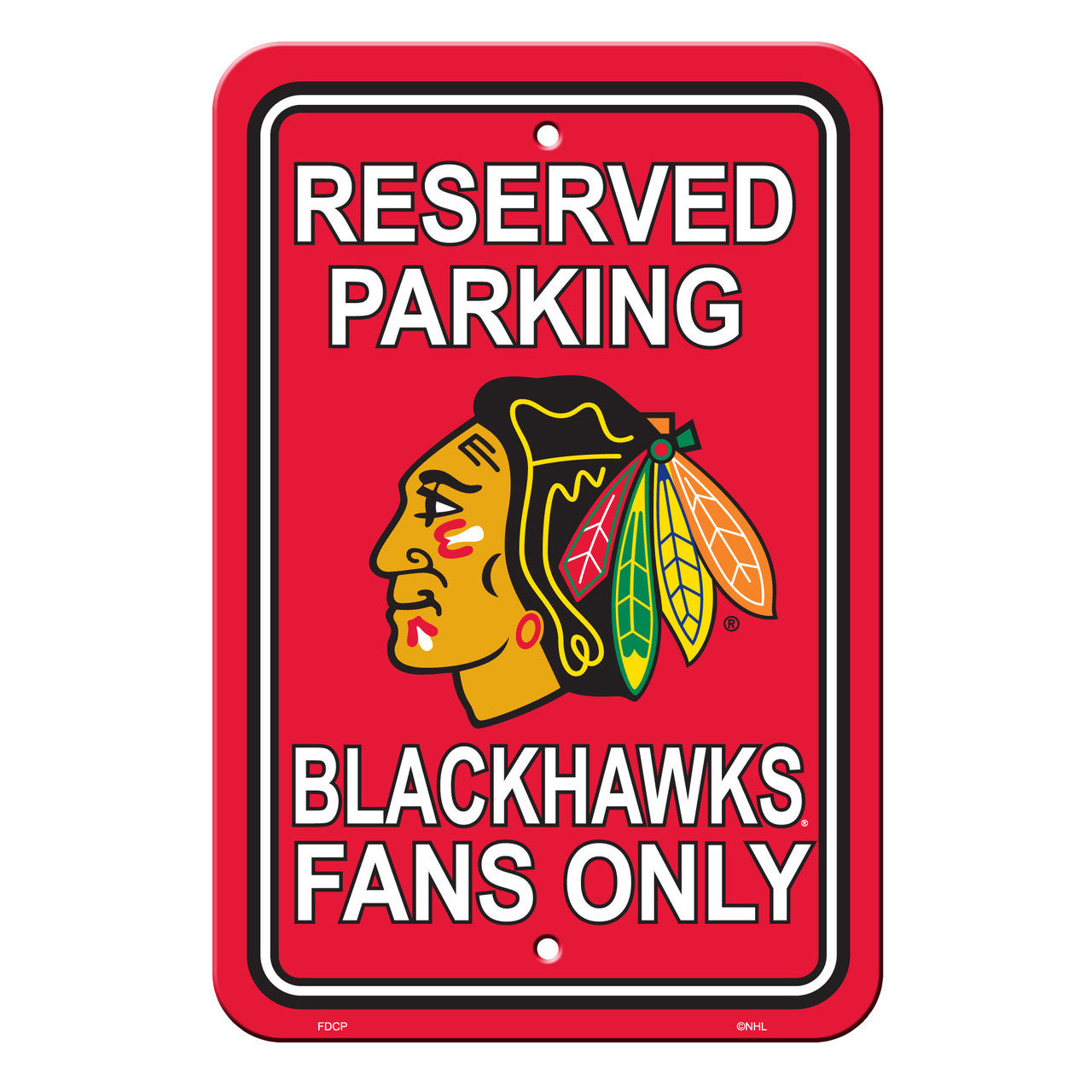 Chicago Blackhawks Sign 12x18 Plastic Reserved Parking Style CO - Sports Collectibles, Sports Memorabilia, Sports Fan Shop, Sports Gifts