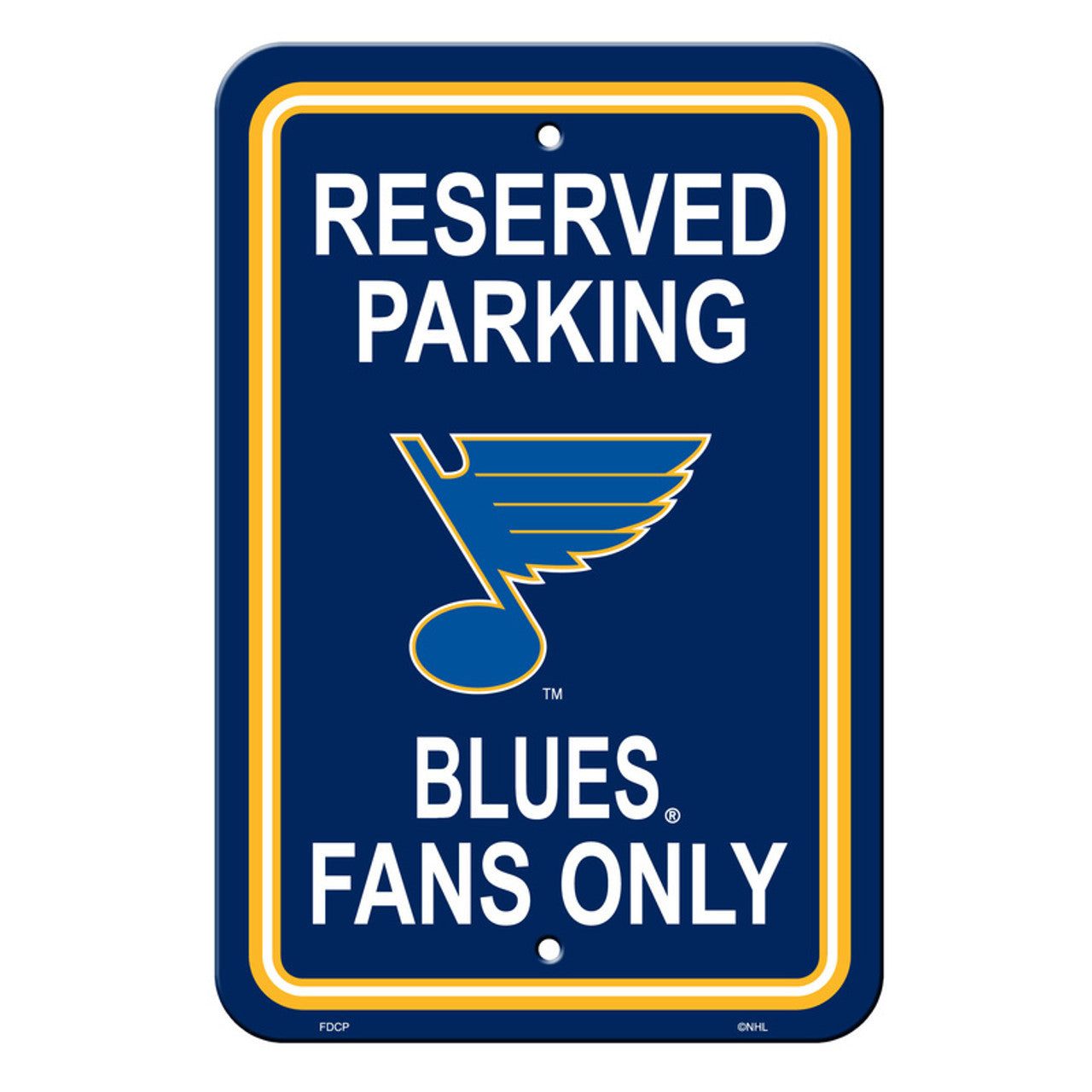 St. Louis Blues Sign 12x18 Plastic Reserved Parking Style CO - Sports Collectibles, Sports Memorabilia, Sports Fan Shop, Sports Gifts