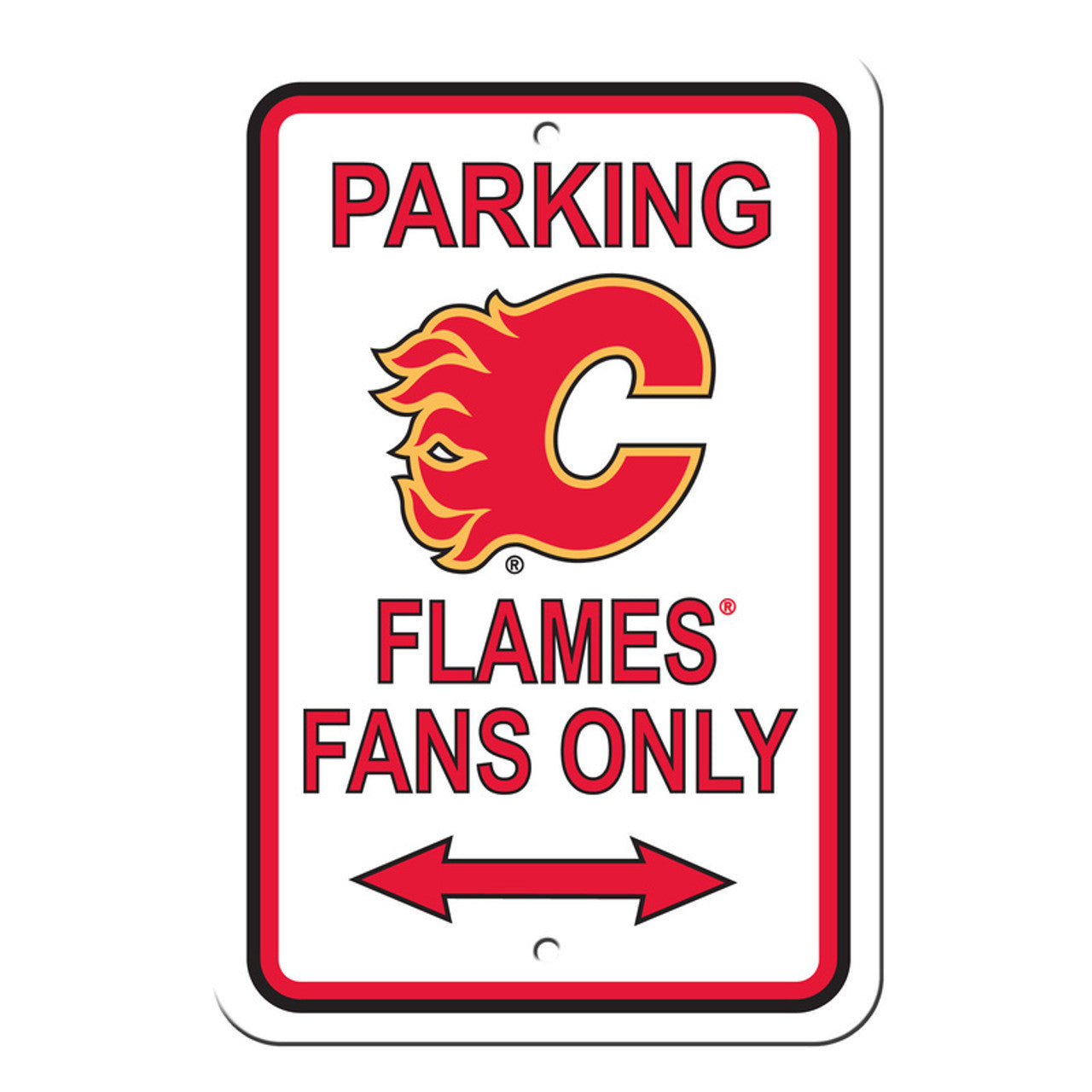Calgary Flames Sign 12x18 Plastic Reserved Parking Style CO - Sports Collectibles, Sports Memorabilia, Sports Fan Shop, Sports Gifts